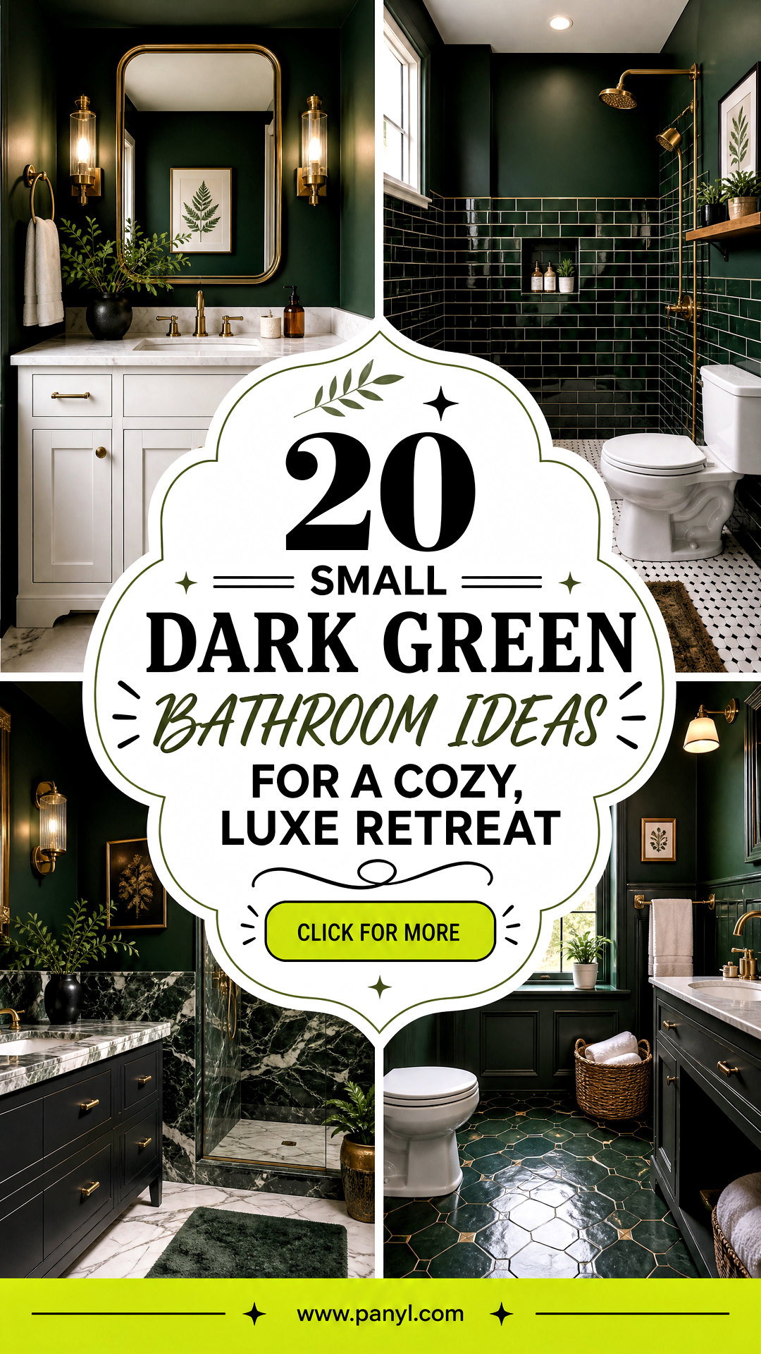 20 Small Dark Green Bathroom Ideas for a Cozy Luxe Retreat - 20 Small Dark Green Bathroom Ideas for a Cozy, Luxe Retreat