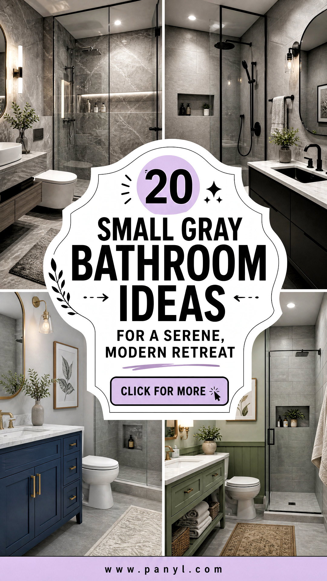 20 Small Gray Bathroom Ideas for a Serene Modern Retreat - 20 Small Gray Bathroom Ideas for a Serene, Modern Retreat