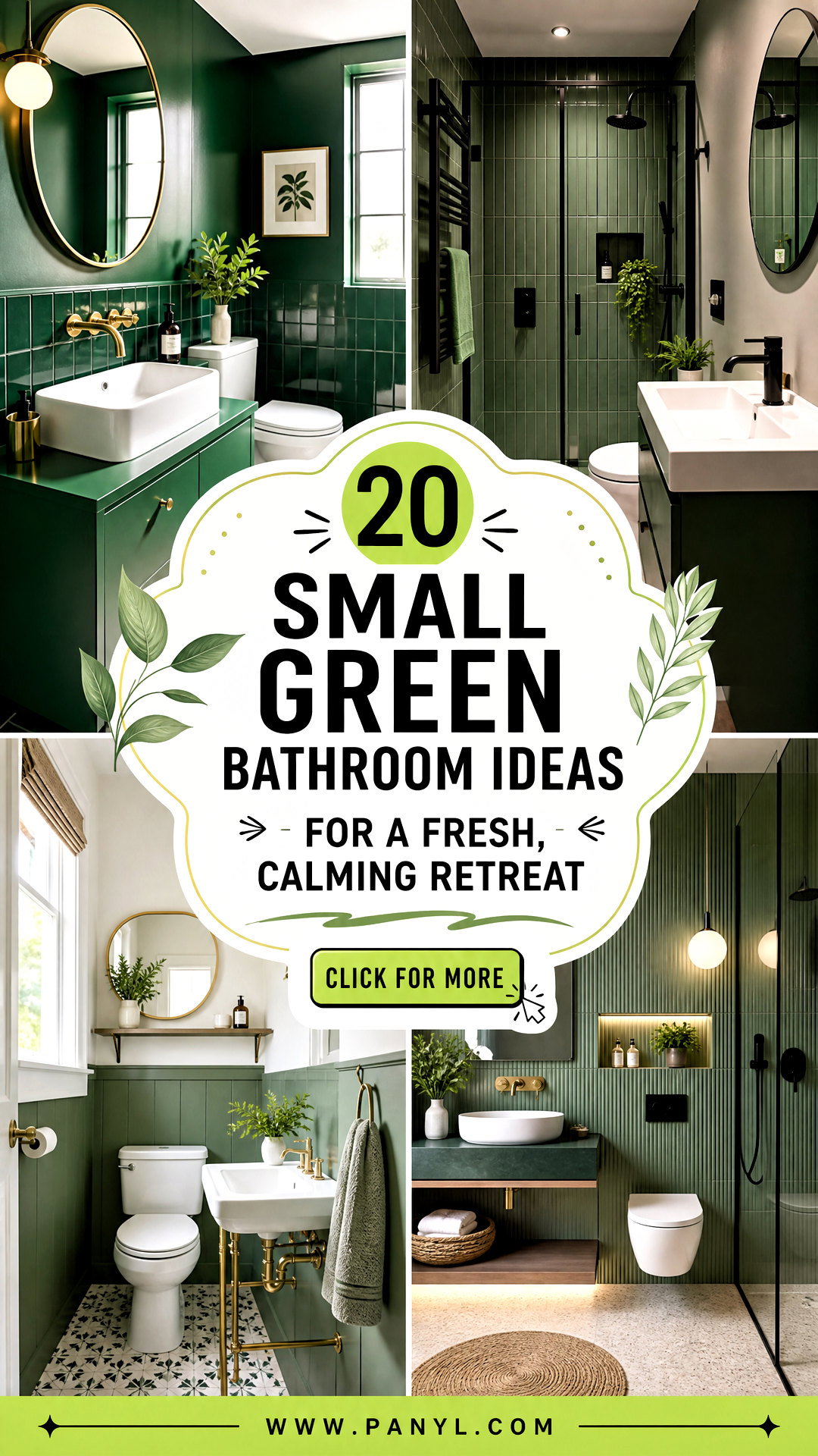20 Small Green Bathroom Ideas for a Fresh Calming Retreat - 20 Small Green Bathroom Ideas for a Fresh, Calming Retreat