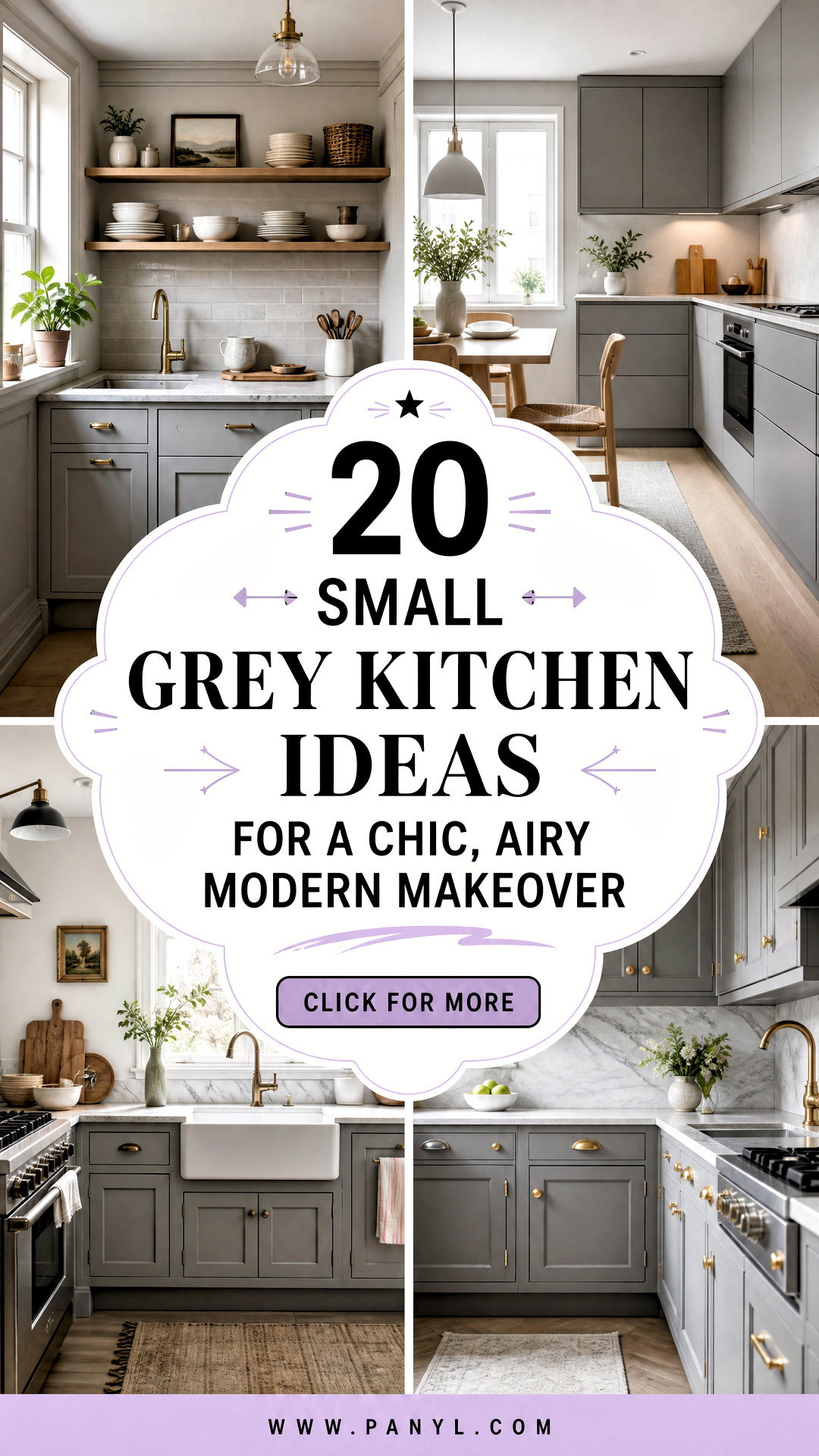 20 Small Grey Kitchen Ideas for a Chic Airy Modern Makeover - 20 Small Grey Kitchen Ideas for a Chic, Airy Modern Makeover