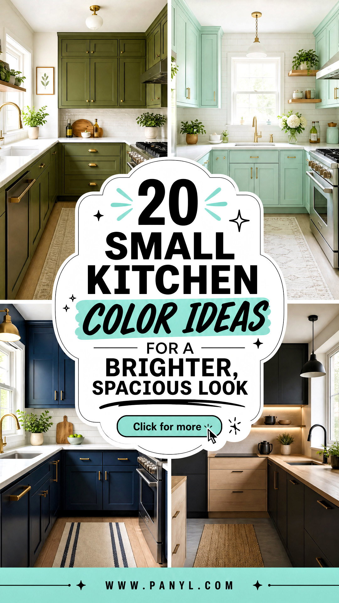 20 Small Kitchen Color Ideas for a Brighter Spacious Look - 20 Small Kitchen Color Ideas for a Brighter, Spacious Look