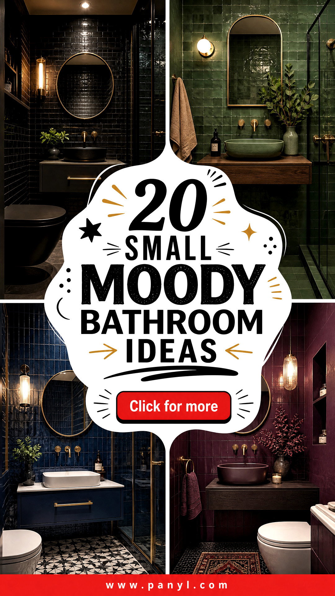 20 Small Moody Bathroom Ideas for a Bold Stylish Makeover - 20 Small Moody Bathroom Ideas for a Bold, Stylish Makeover