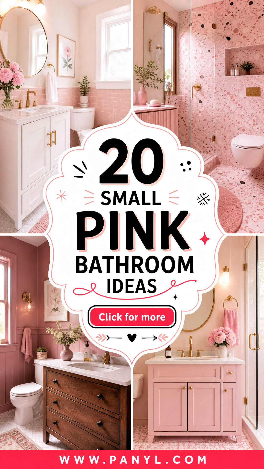 20 Small Pink Bathroom Ideas for a Charming Fresh Makeover - 20 Small Pink Bathroom Ideas for a Charming, Fresh Makeover