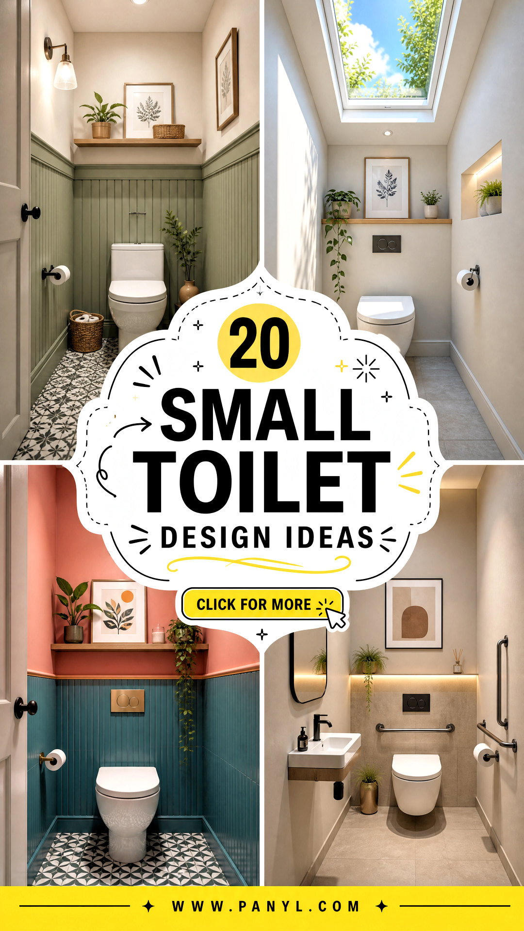 20 Small Toilet Design Ideas for Stylish Space-Saving Rooms - 20 Small Toilet Design Ideas for Stylish, Space-Saving Rooms