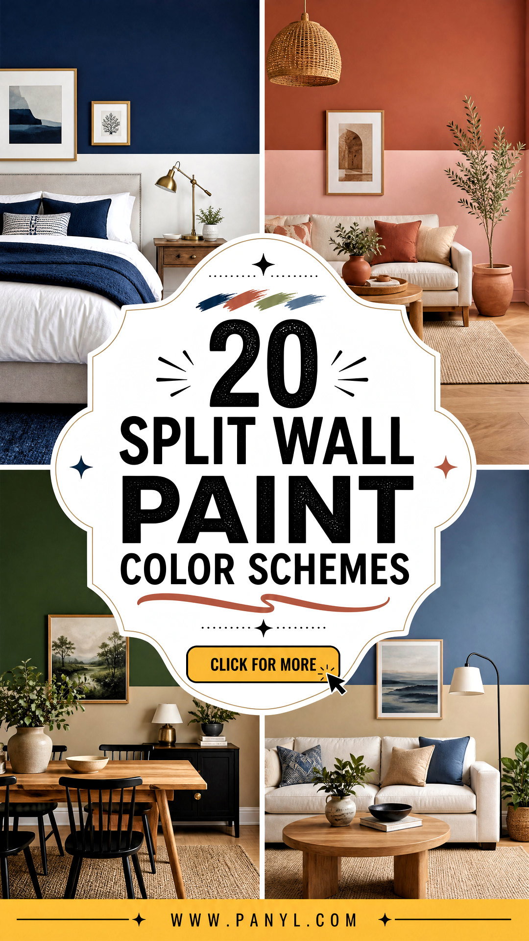 20 Split Wall Paint Color Schemes for Bold Balanced Rooms - 20 Split Wall Paint Color Schemes for Bold, Balanced Rooms