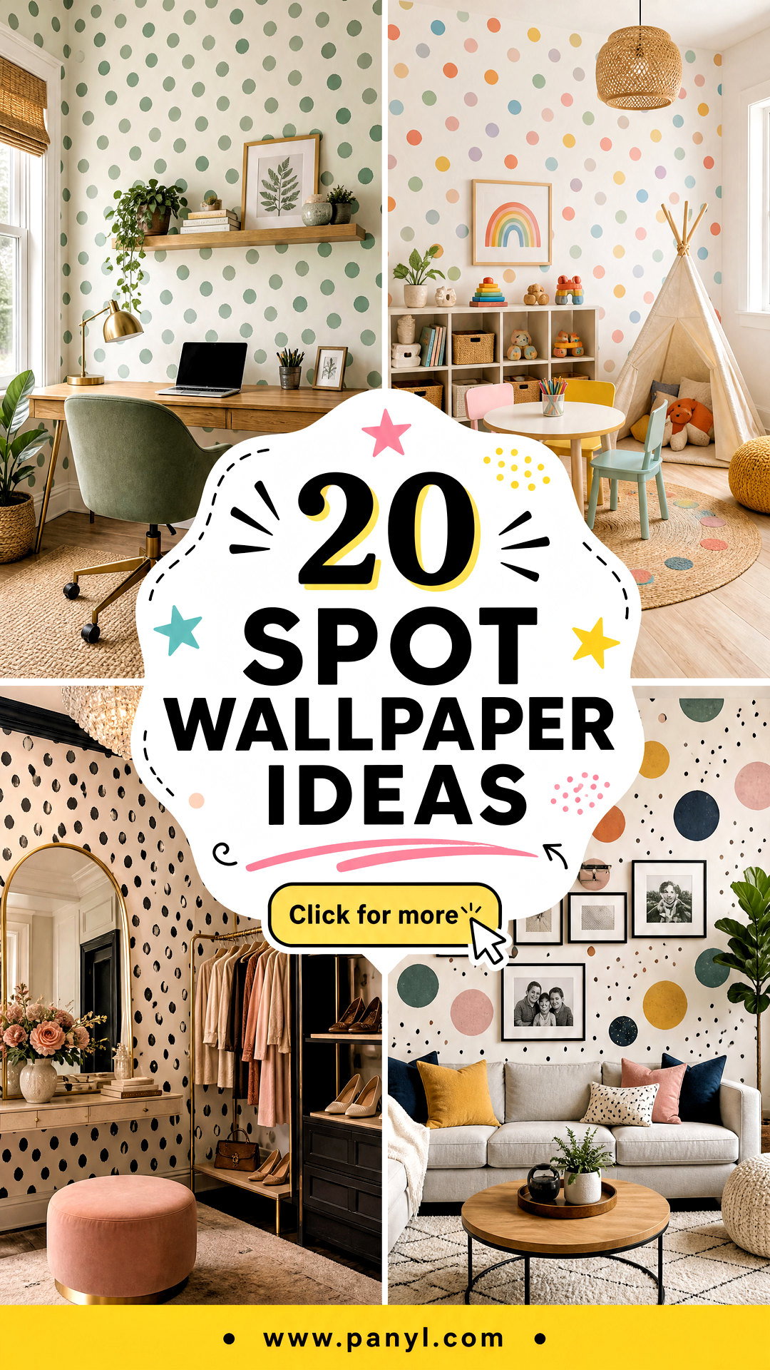 20 Spot Wallpaper Ideas for Playful Polished Interiors - 20 Spot Wallpaper Ideas for Playful, Polished Interiors