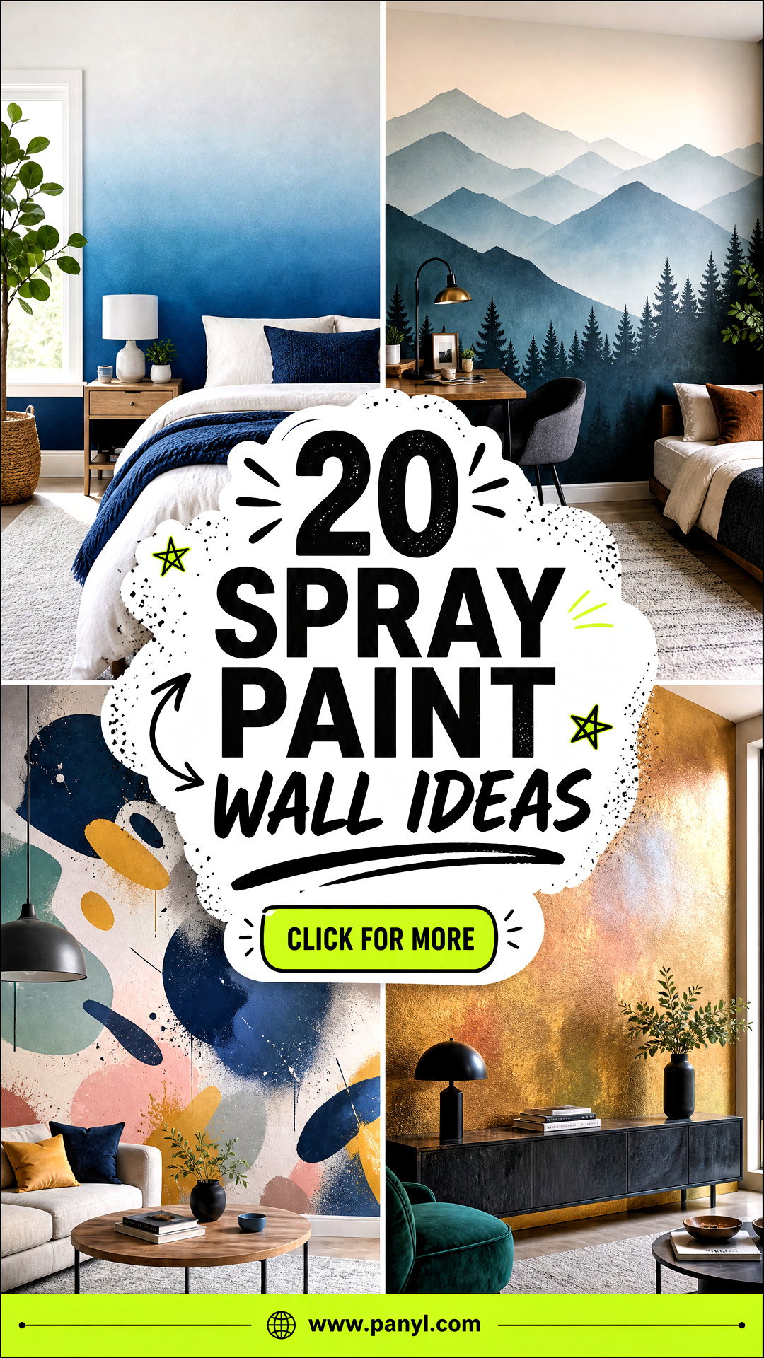 20 Spray Paint Wall Ideas for Bold Budget-Friendly Rooms - 20 Spray Paint Wall Ideas for Bold, Budget-Friendly Rooms