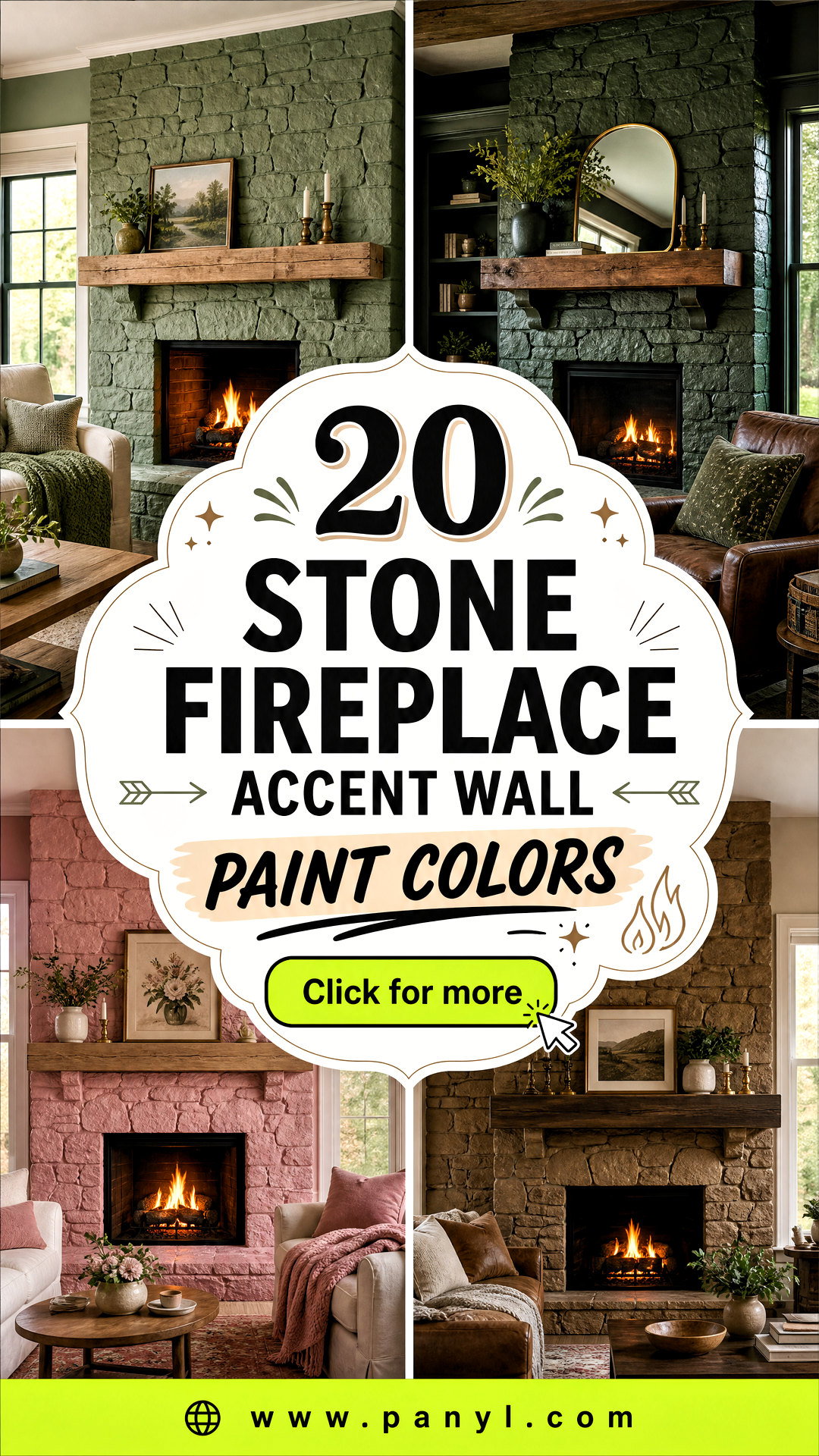 20 Stone Fireplace Accent Wall Paint Colors for Cozy Rooms - 20 Stone Fireplace Accent Wall Paint Colors for Cozy Rooms