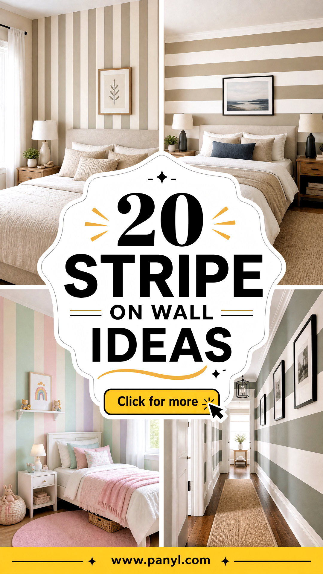 20 Stripe On Wall Ideas for Easy Modern Room Makeovers - 20 Stripe On Wall Ideas for Easy, Modern Room Makeovers