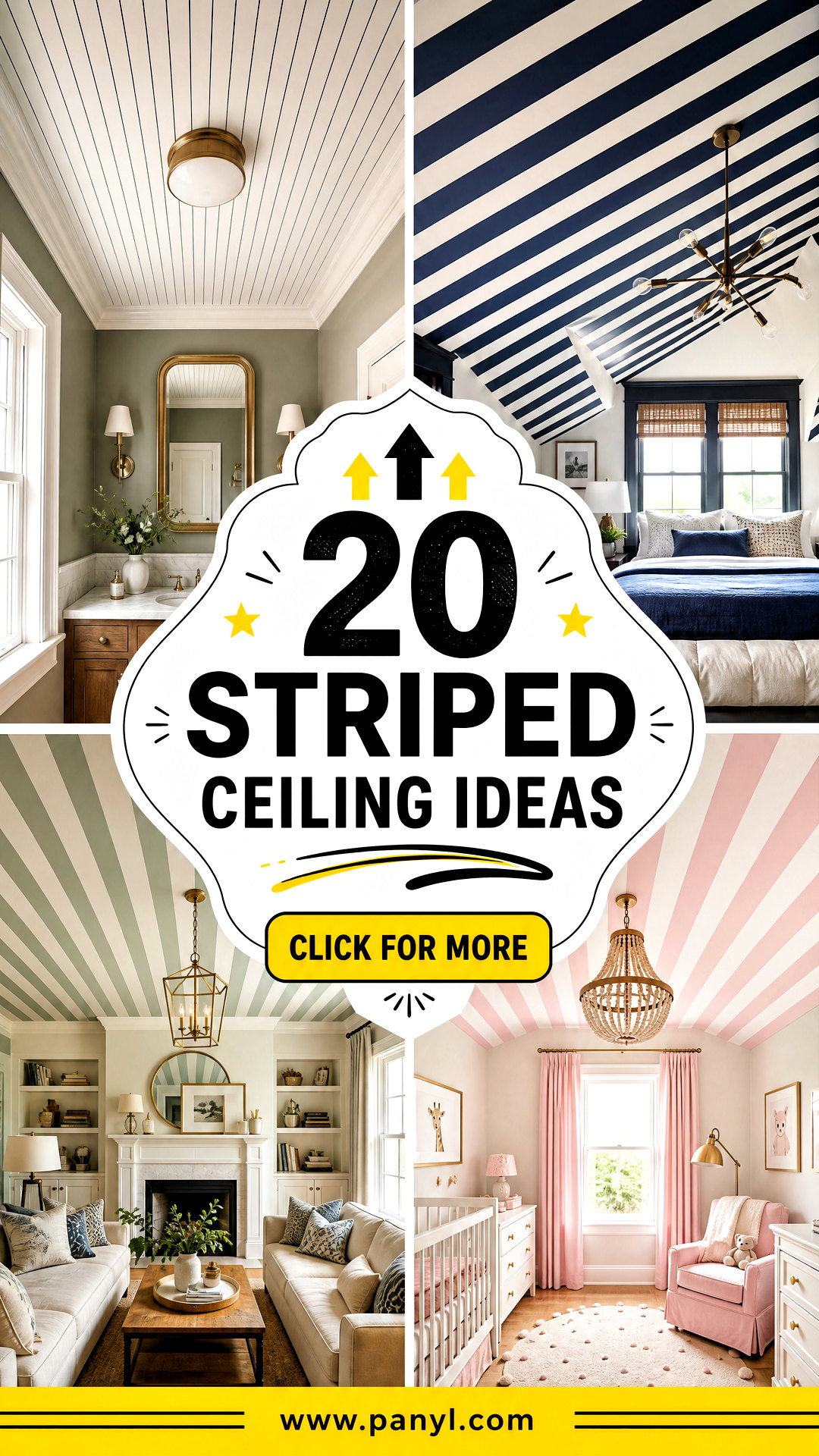 20 Striped Ceiling Ideas to Give Any Room a Bold Designer Look - 20 Striped Ceiling Ideas to Give Any Room a Bold, Designer Look
