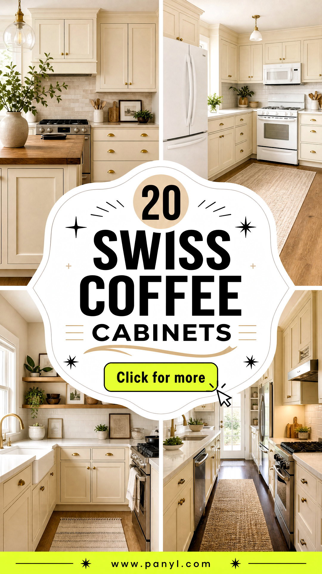 20 Swiss Coffee Cabinets for a Bright Timeless Kitchen - 20 Swiss Coffee Cabinets for a Bright, Timeless Kitchen