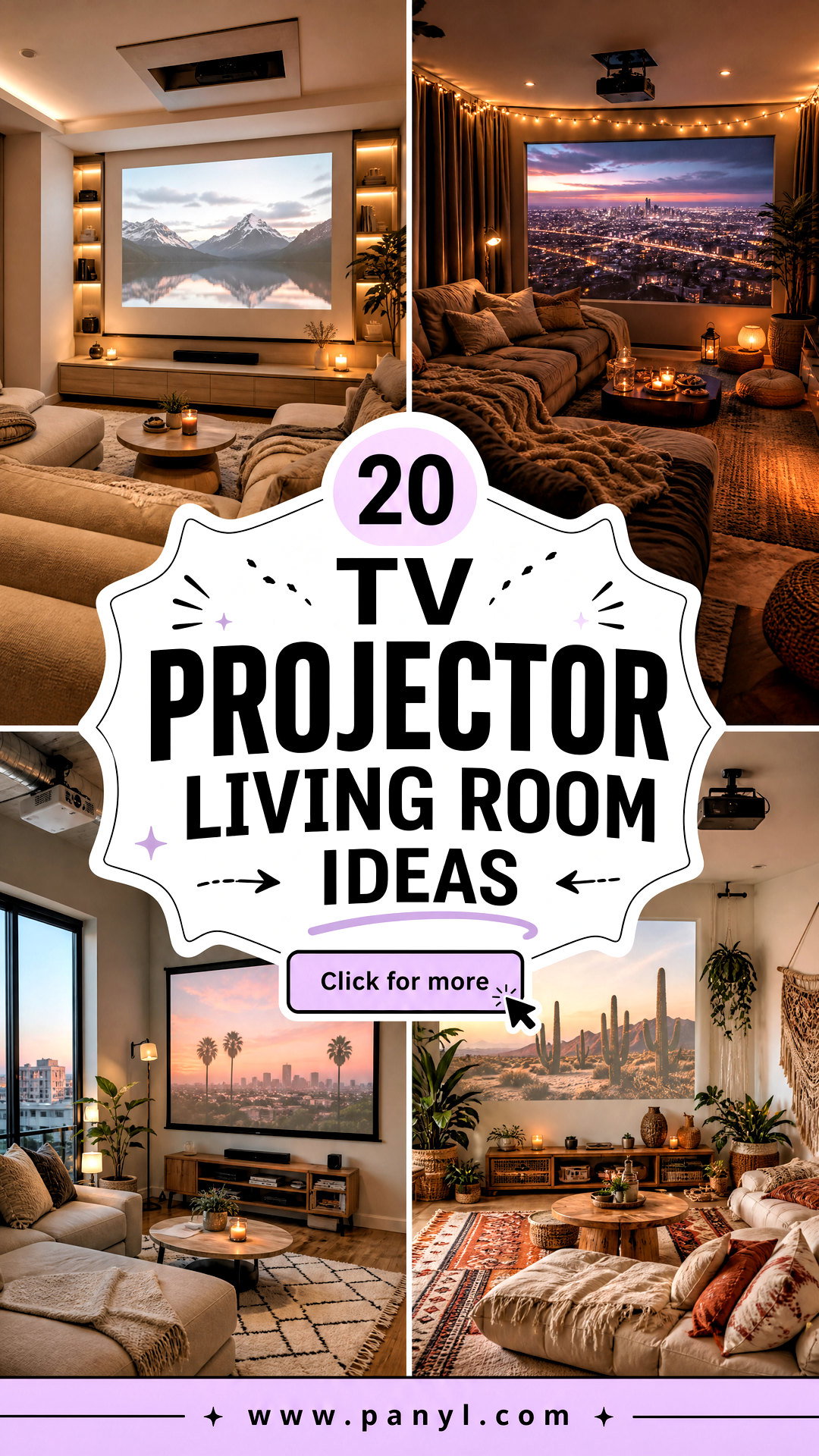20 TV Projector Living Room Ideas for Cozy Movie Nights - 20 TV Projector Living Room Ideas for Cozy Movie Nights