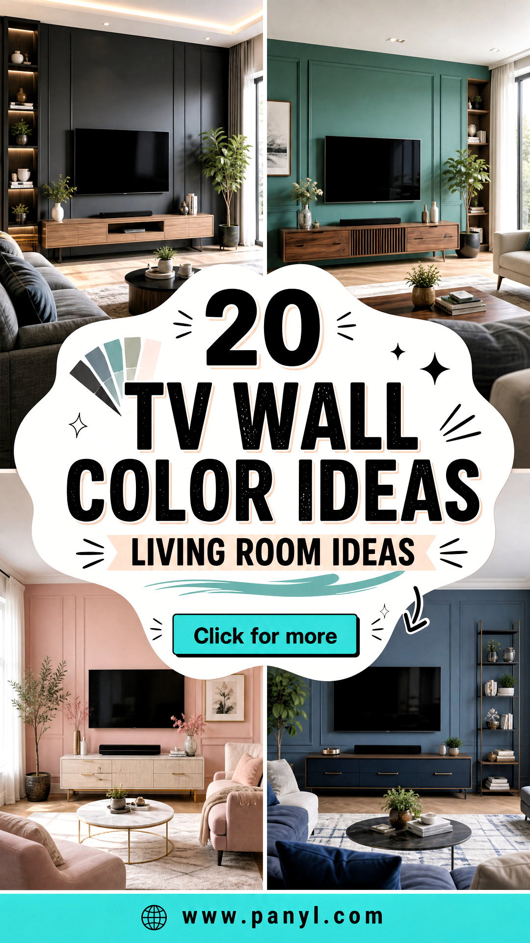 20 TV Wall Color Ideas Living Room Ideas for a Fresh Modern Look - 20 TV Wall Color Ideas Living Room Ideas for a Fresh Modern Look
