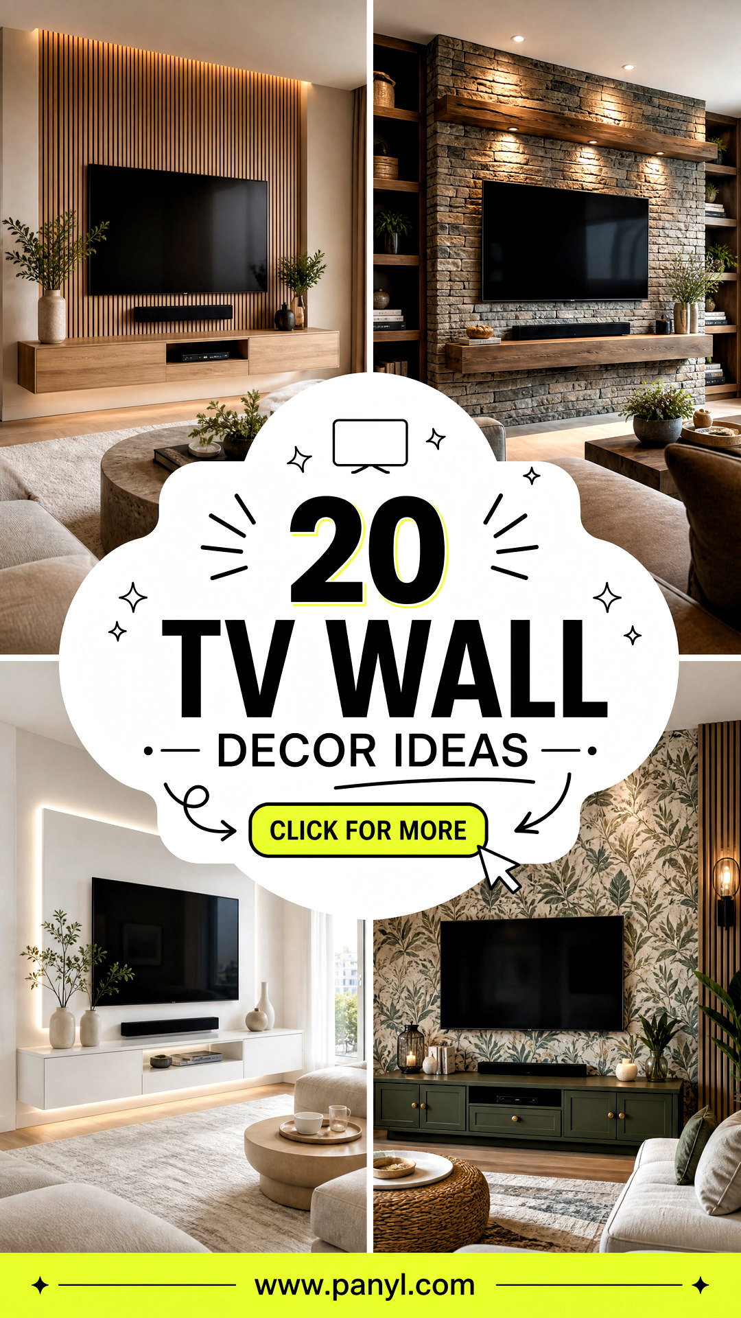 20 TV Wall Decor Ideas for a Polished Cozy Living Room Look - 20 TV Wall Decor Ideas for a Polished, Cozy Living Room Look