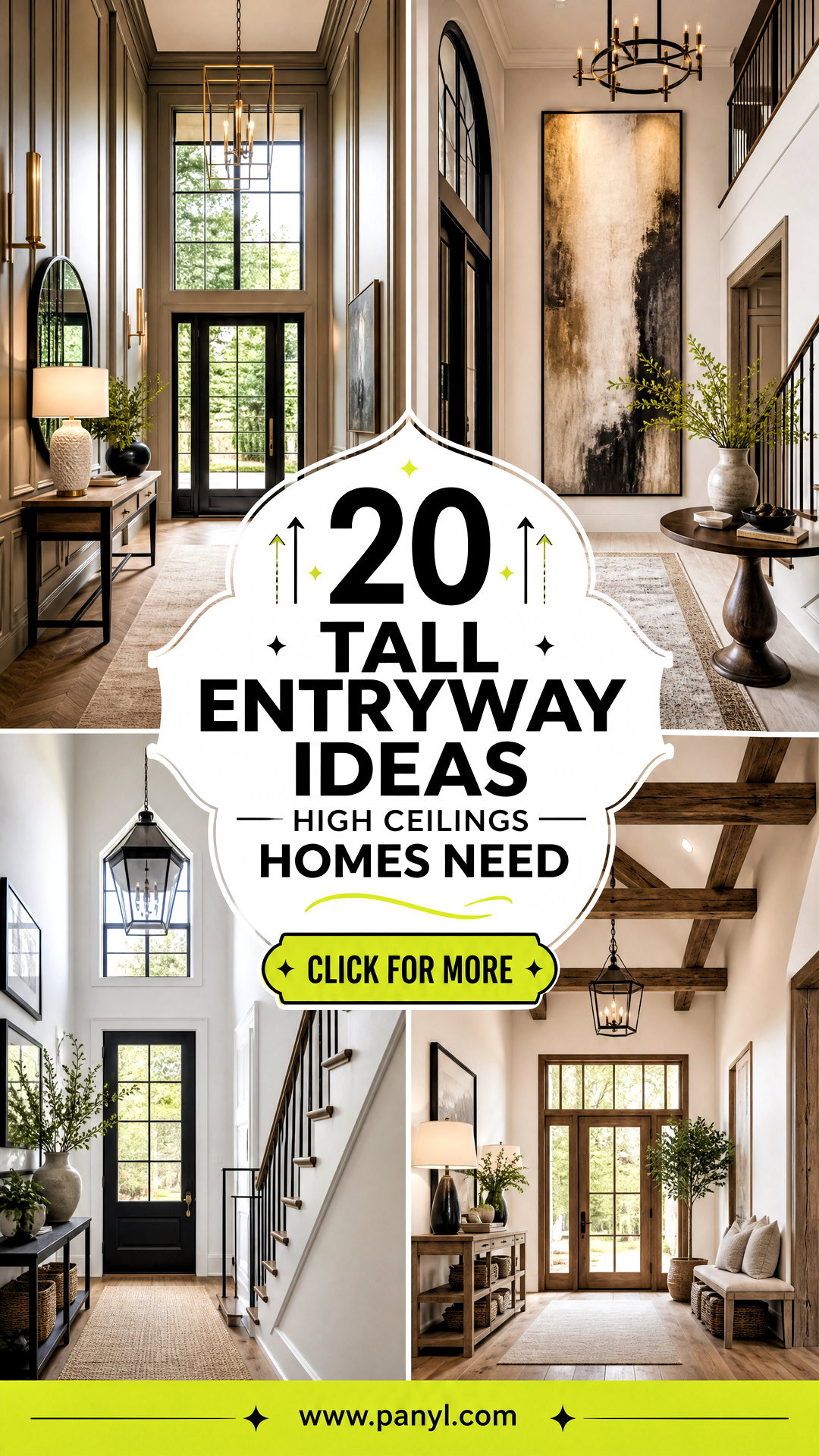 20 Tall Entryway Ideas High Ceilings Homes Need for Drama - 20 Tall Entryway Ideas High Ceilings Homes Need for Drama