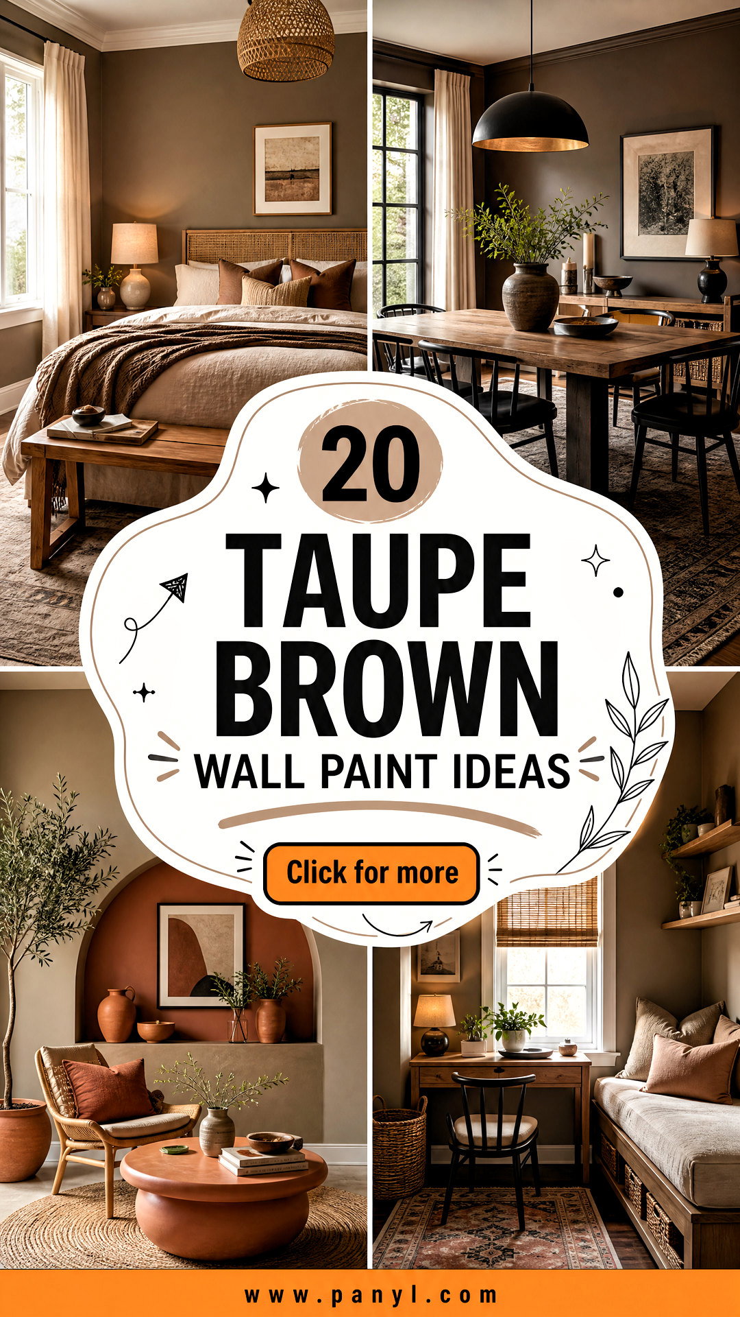 20 Taupe Brown Wall Paint Ideas for Cozy Inviting Modern Homes - 20 Taupe Brown Wall Paint Ideas for Cozy, Inviting Modern Homes