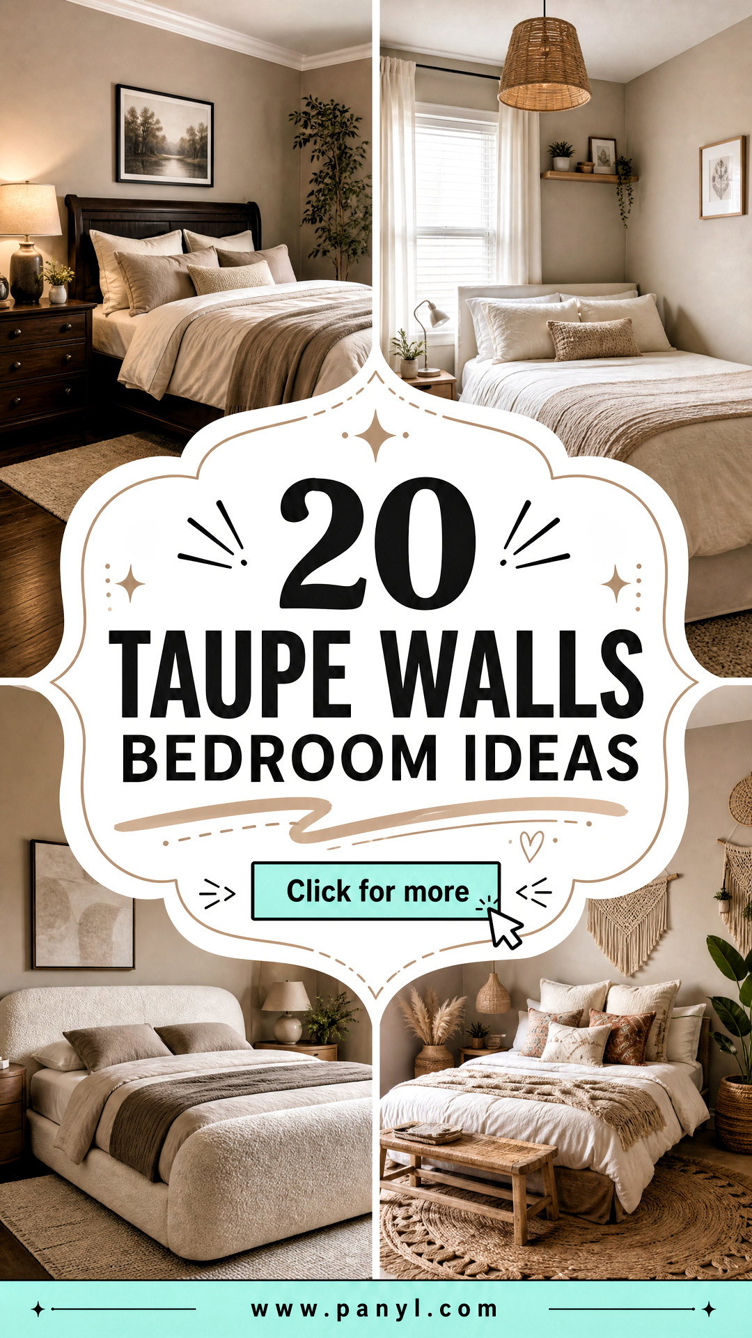 20 Taupe Walls Bedroom Ideas for a Calm Polished Retreat - 20 Taupe Walls Bedroom Ideas for a Calm, Polished Retreat