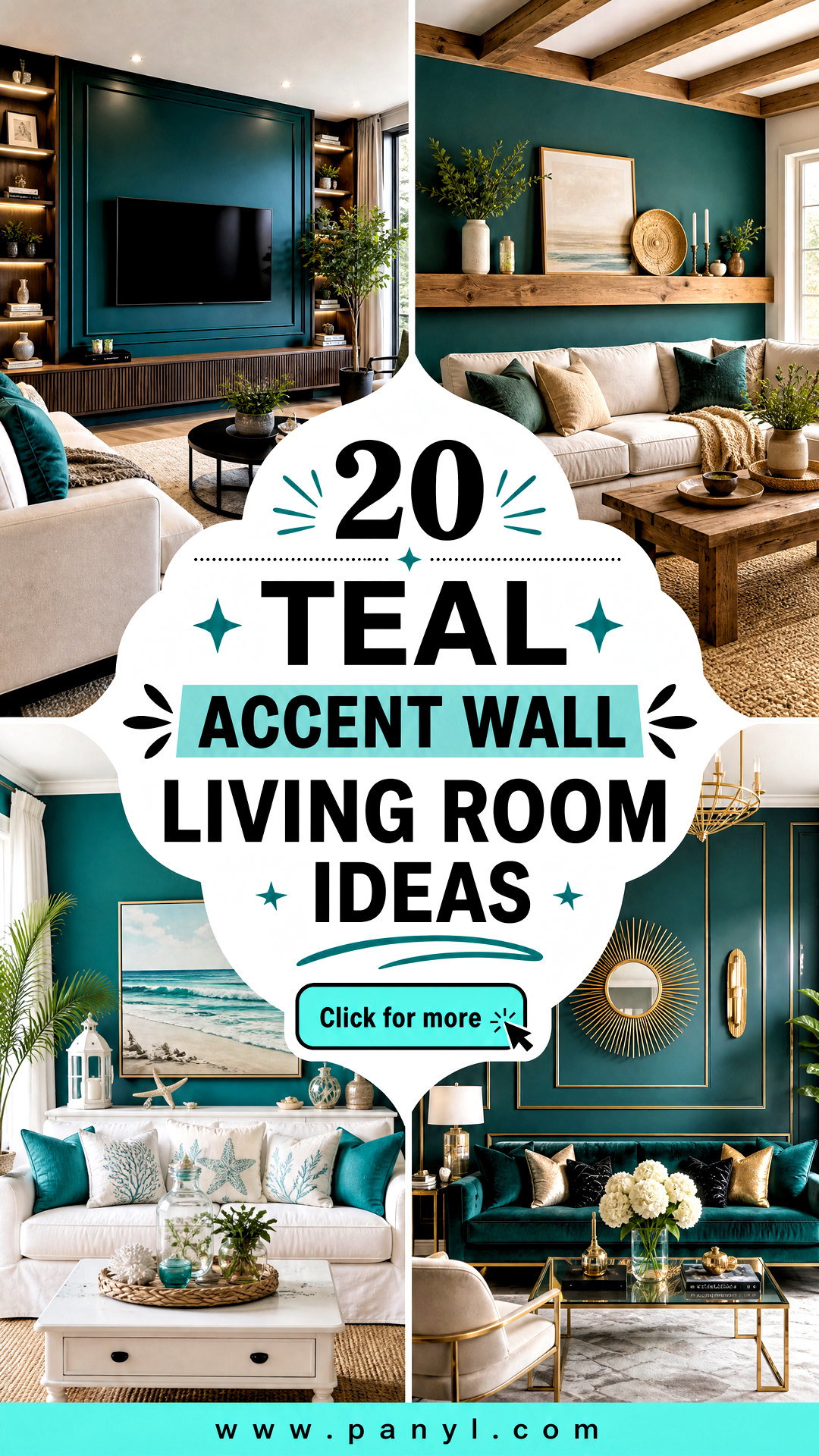 20 Teal Accent Wall Living Room Ideas for a Striking Update - 20 Teal Accent Wall Living Room Ideas for a Striking Update