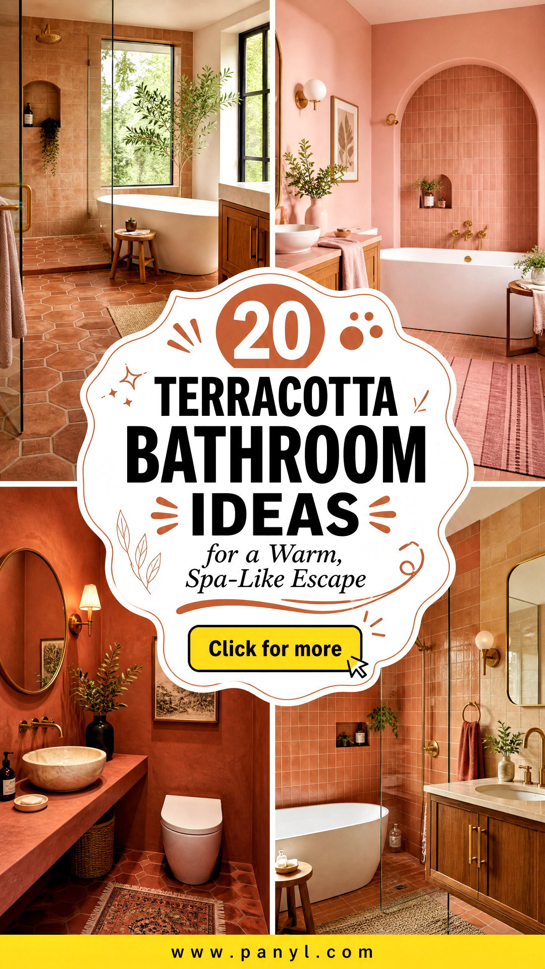 20 Terracotta Bathroom Ideas for a Warm Spa-Like Escape - 20 Terracotta Bathroom Ideas for a Warm, Spa-Like Escape