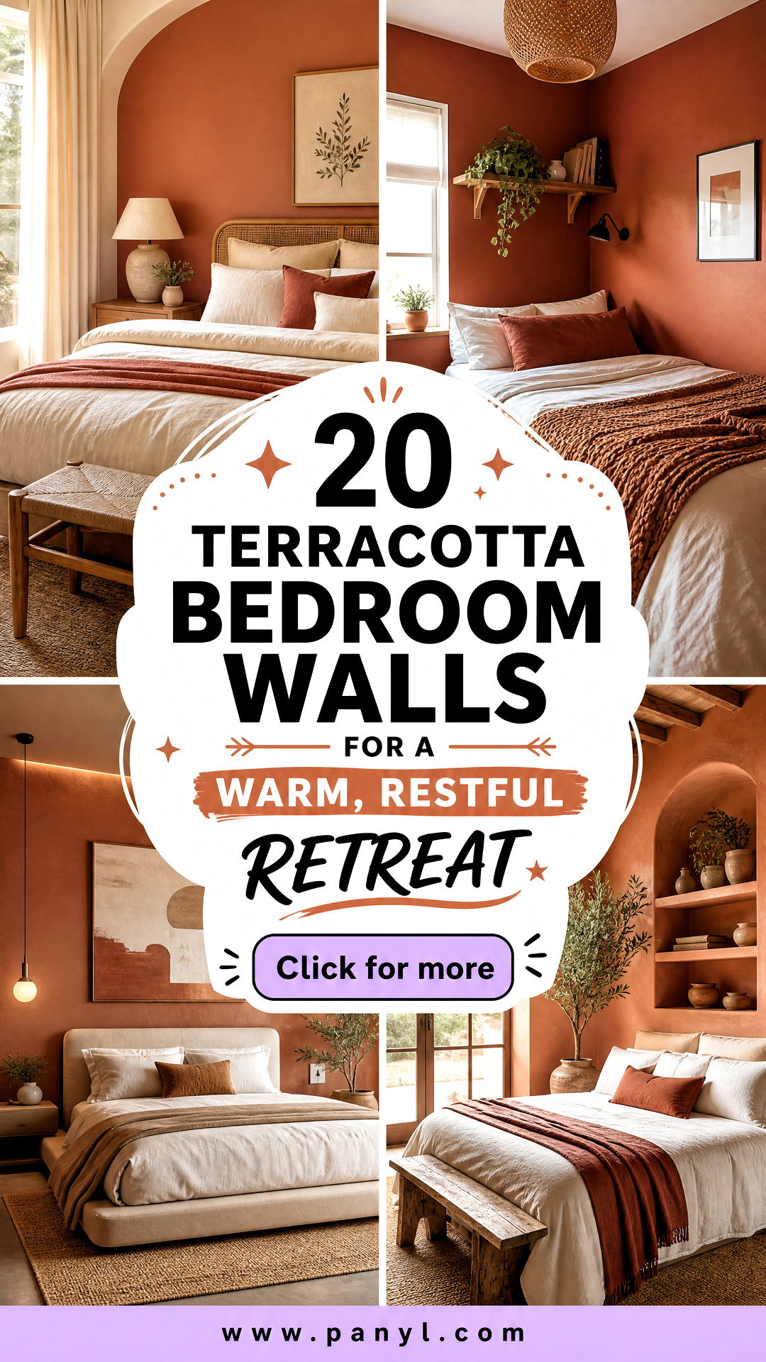 20 Terracotta Bedroom Walls for a Warm Restful Retreat - 20 Terracotta Bedroom Walls for a Warm, Restful Retreat