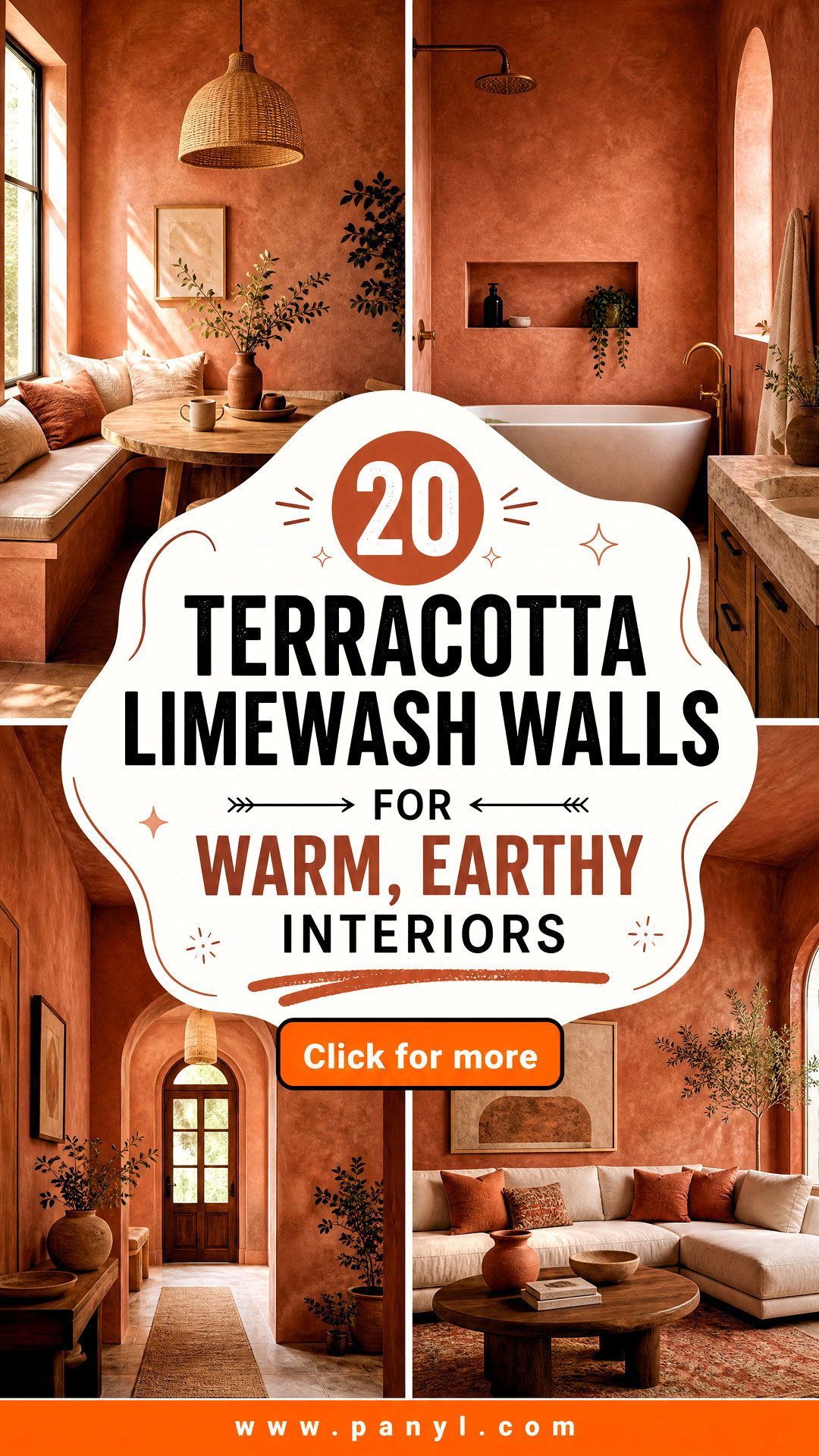 20 Terracotta Limewash Walls for Warm Earthy Interiors - 20 Terracotta Limewash Walls for Warm, Earthy Interiors