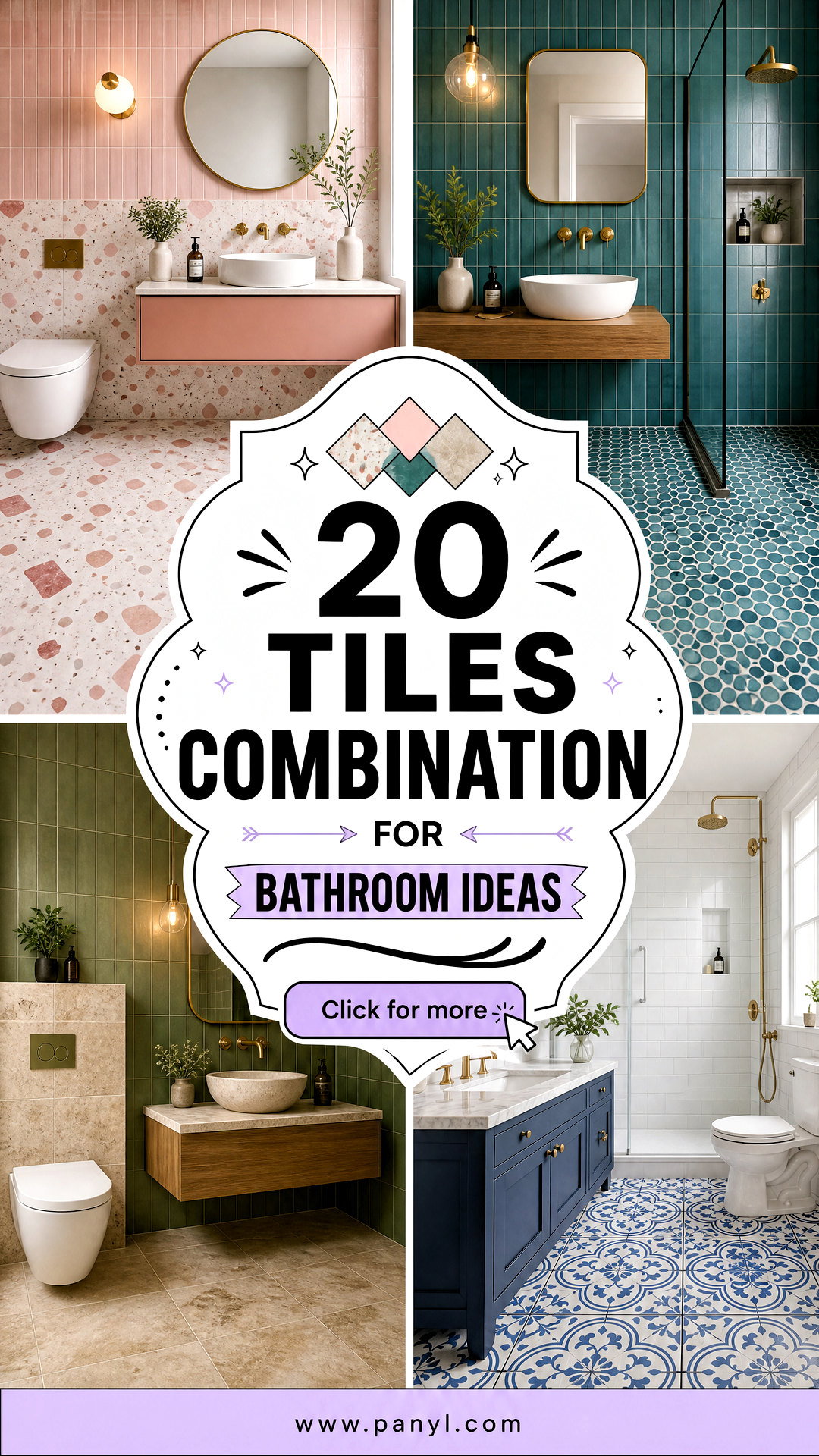 20 Tiles Combination for Bathroom Ideas for a Chic Refresh - 20 Tiles Combination for Bathroom Ideas for a Chic Refresh
