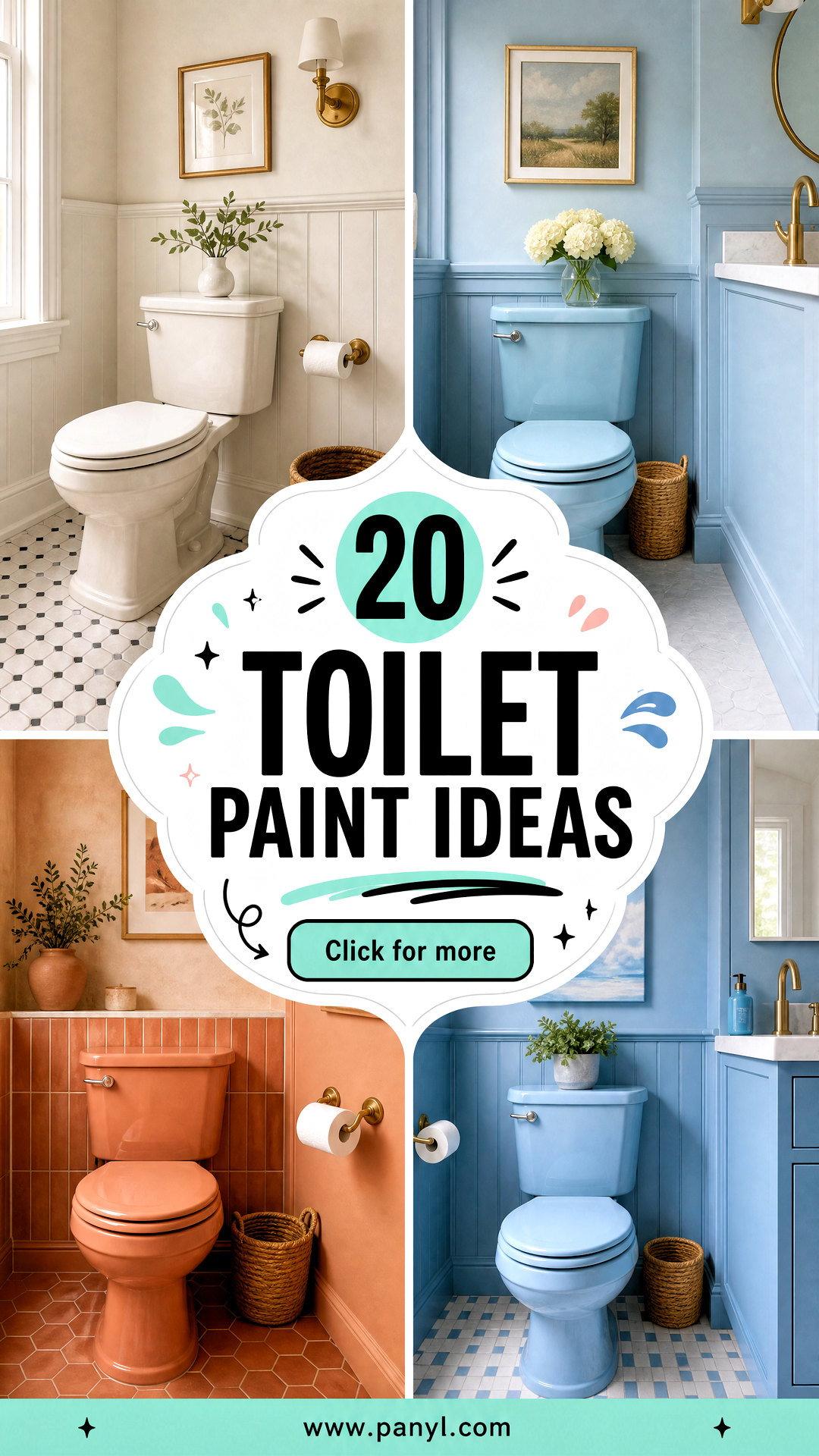 20 Toilet Paint Ideas for a Fresh Unexpected Bathroom Update - 20 Toilet Paint Ideas for a Fresh, Unexpected Bathroom Update
