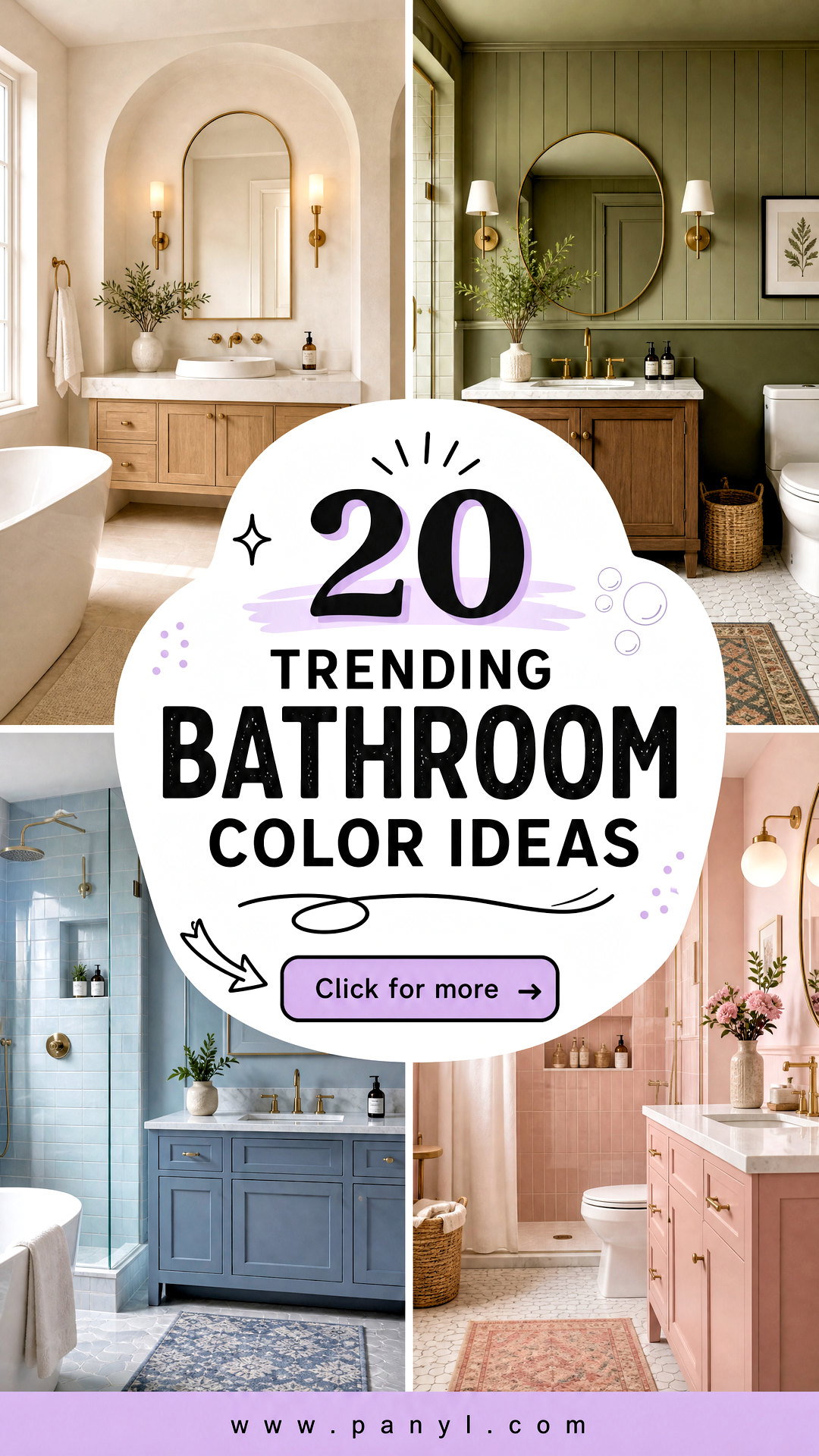 20 Trending Bathroom Colors for a Fresh Spa-Like Update - 20 Trending Bathroom Colors for a Fresh, Spa-Like Update