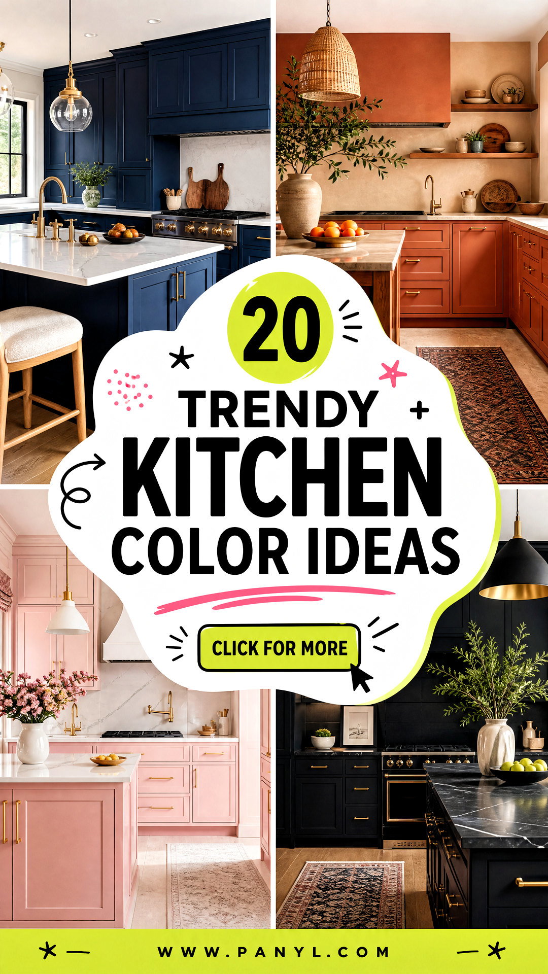 20 Trendy Kitchen Colors for a Fresh Stylish Makeover - 20 Trendy Kitchen Colors for a Fresh, Stylish Makeover