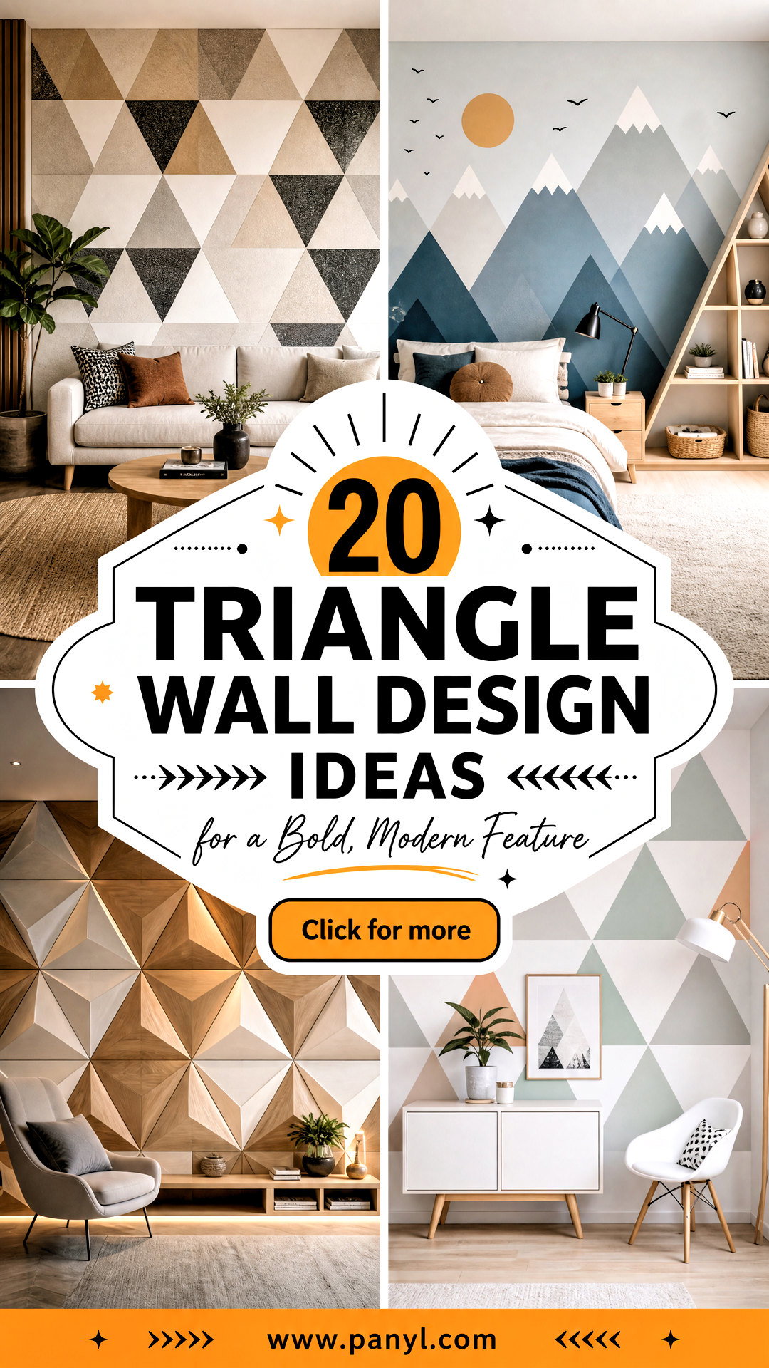 20 Triangle Wall Design Ideas for a Bold Modern Feature - 20 Triangle Wall Design Ideas for a Bold, Modern Feature