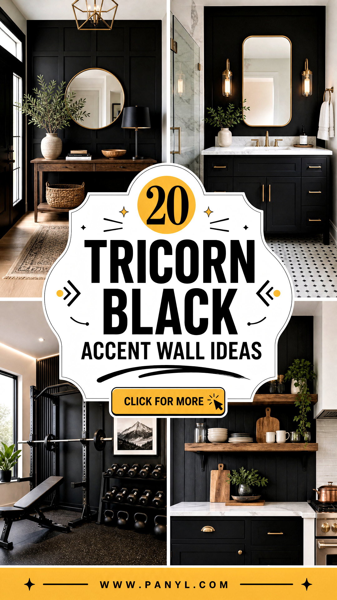 20 Tricorn Black Accent Wall Ideas for Bold Modern Rooms - 20 Tricorn Black Accent Wall Ideas for Bold, Modern Rooms