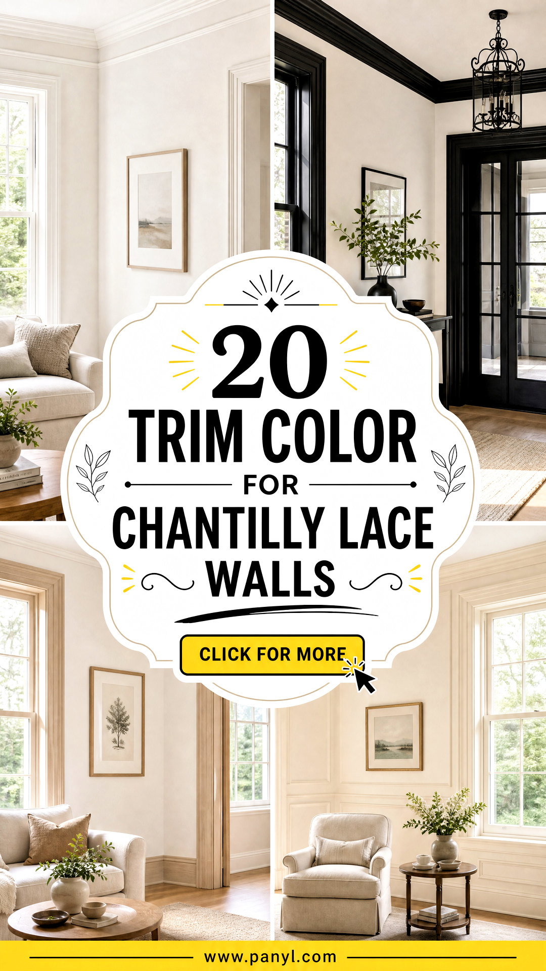 20 Trim Color for Chantilly Lace Walls for Bright Airy Rooms - 20 Trim Color for Chantilly Lace Walls for Bright, Airy Rooms