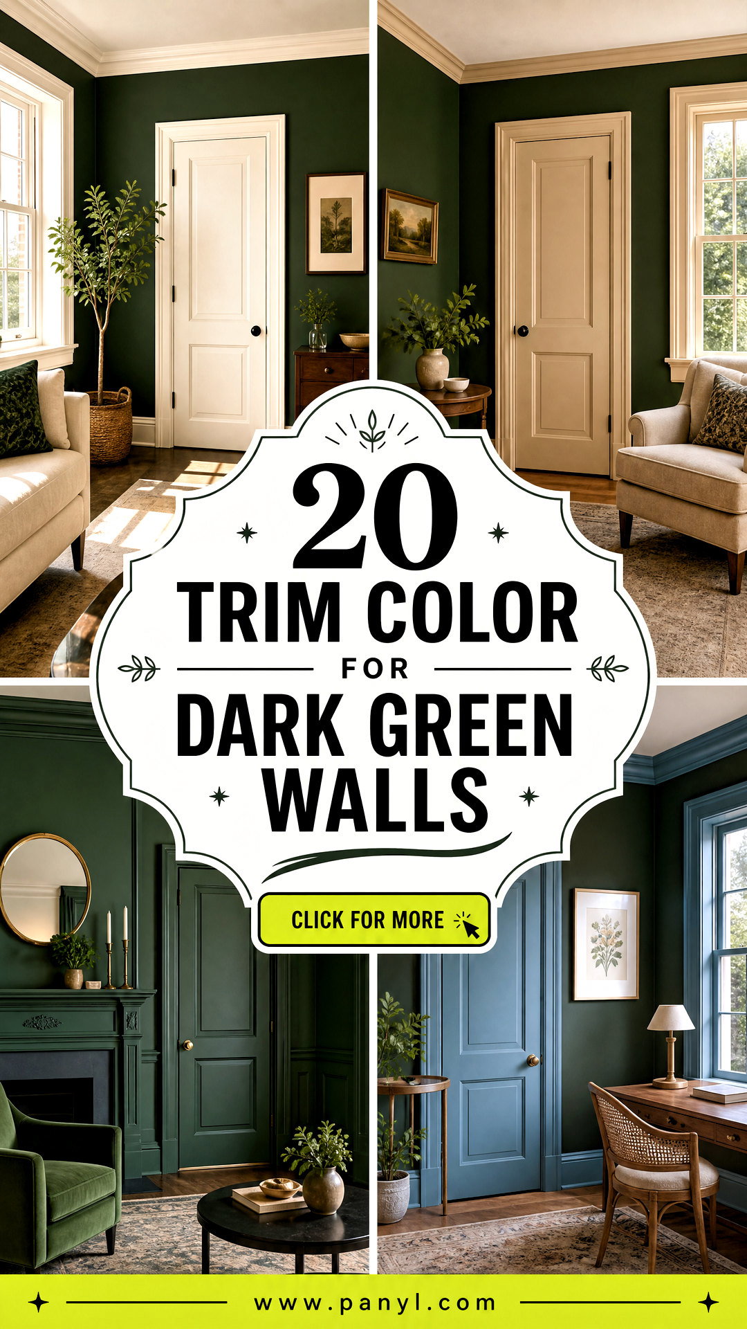 20 Trim Color for Dark Green Walls Rich Cohesive Pairings - 20 Trim Color for Dark Green Walls: Rich, Cohesive Pairings