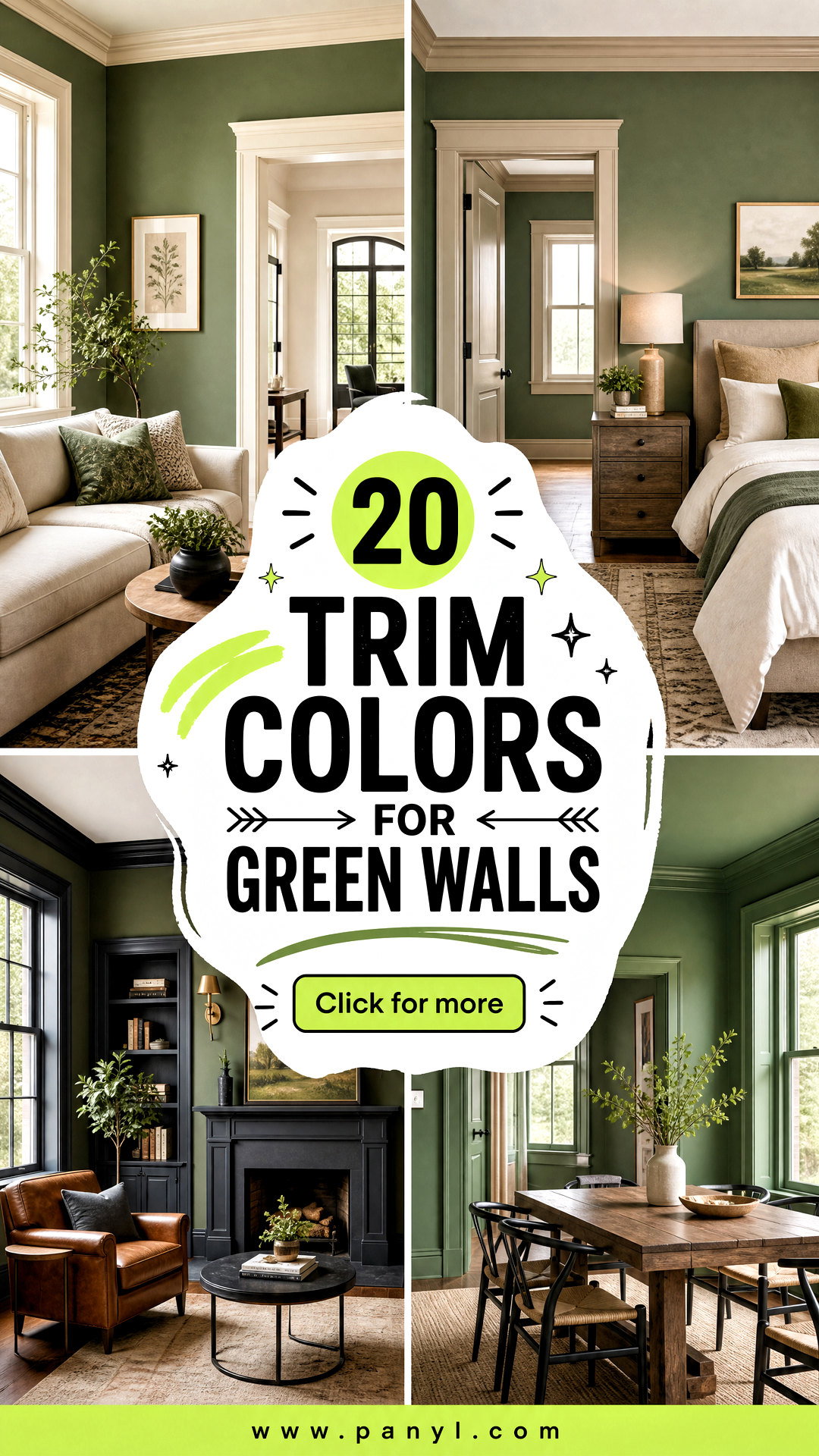 20 Trim Colors for Green Walls That Create a Polished Look - 20 Trim Colors for Green Walls That Create a Polished Look