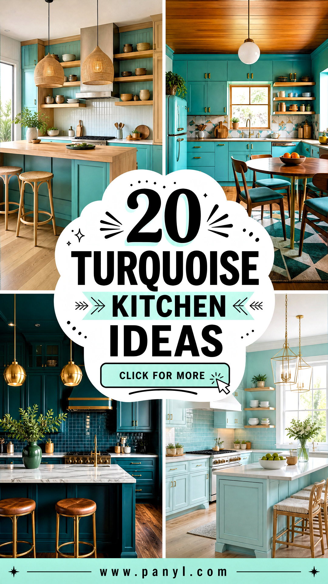 20 Turquoise Kitchen Ideas for a Fresh Colorful Makeover - 20 Turquoise Kitchen Ideas for a Fresh, Colorful Makeover
