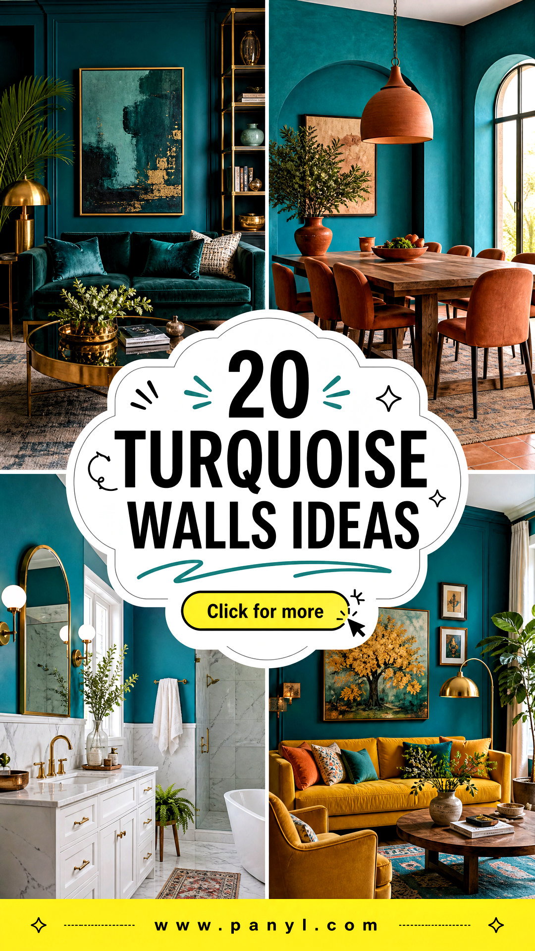 20 Turquoise Walls Ideas for a Fresh Joyful Home Makeover - 20 Turquoise Walls Ideas for a Fresh, Joyful Home Makeover