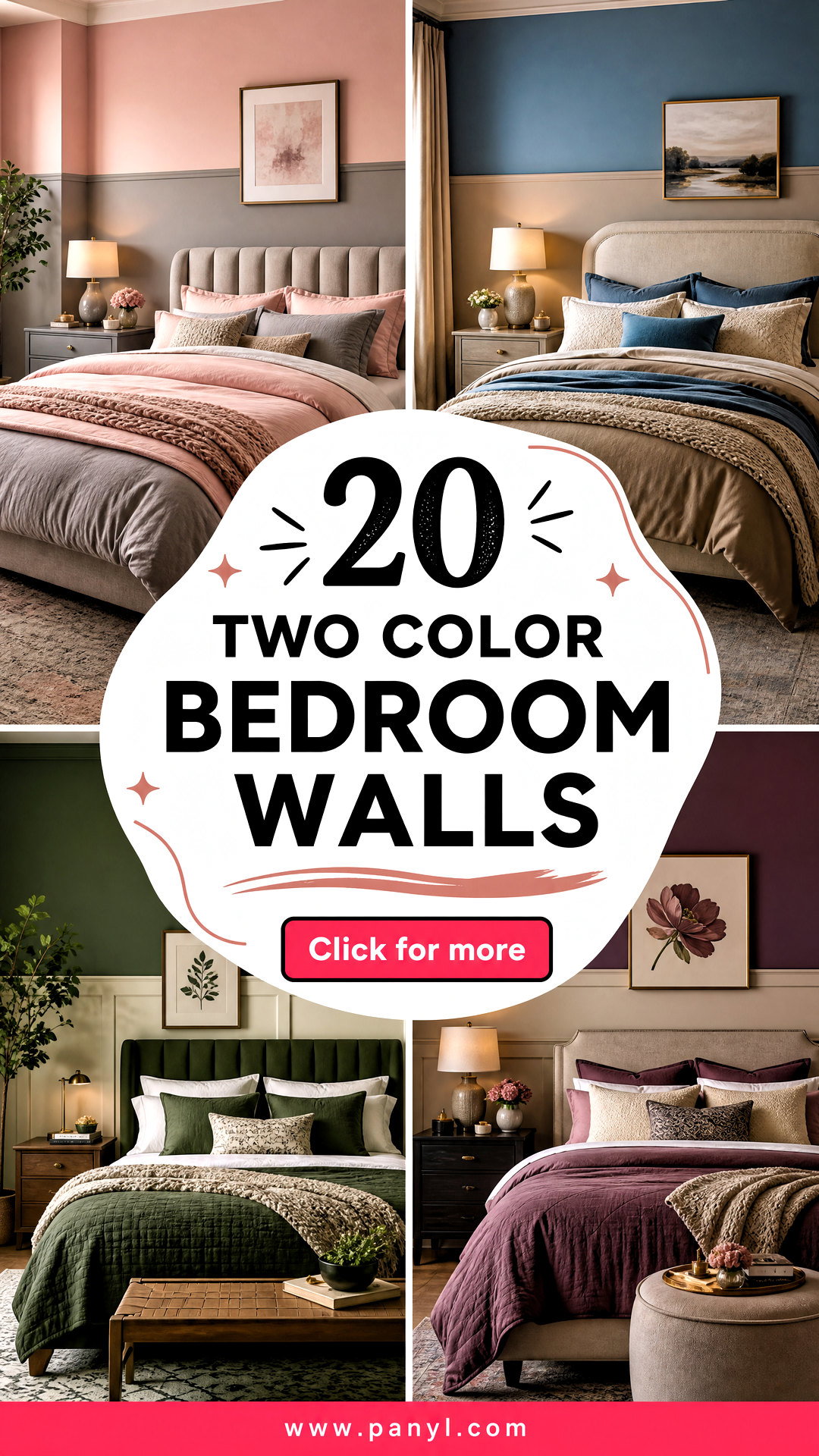 20 Two Color Bedroom Walls for a Cozy Modern Designer Refresh - 20 Two Color Bedroom Walls for a Cozy, Modern Designer Refresh