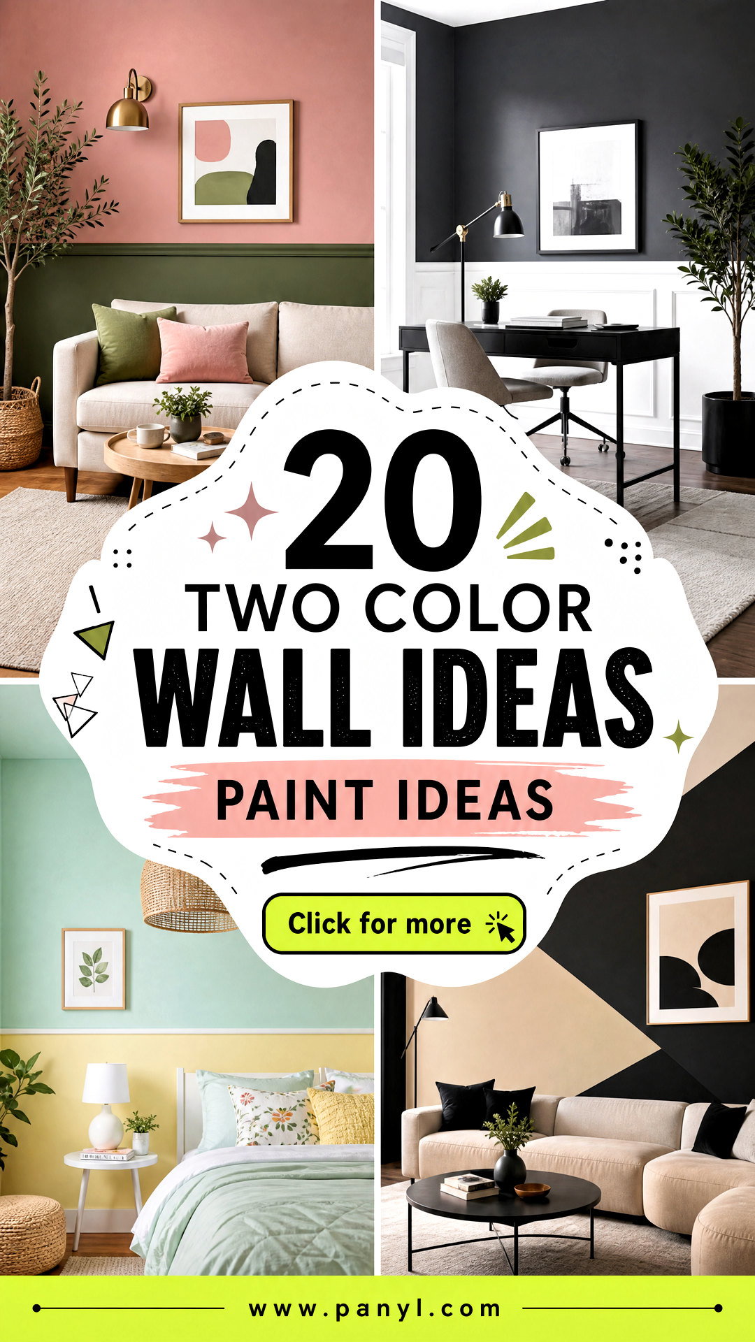 20 Two Color Wall Ideas Paint Ideas for a Bold Home Refresh - 20 Two Color Wall Ideas Paint Ideas for a Bold Home Refresh