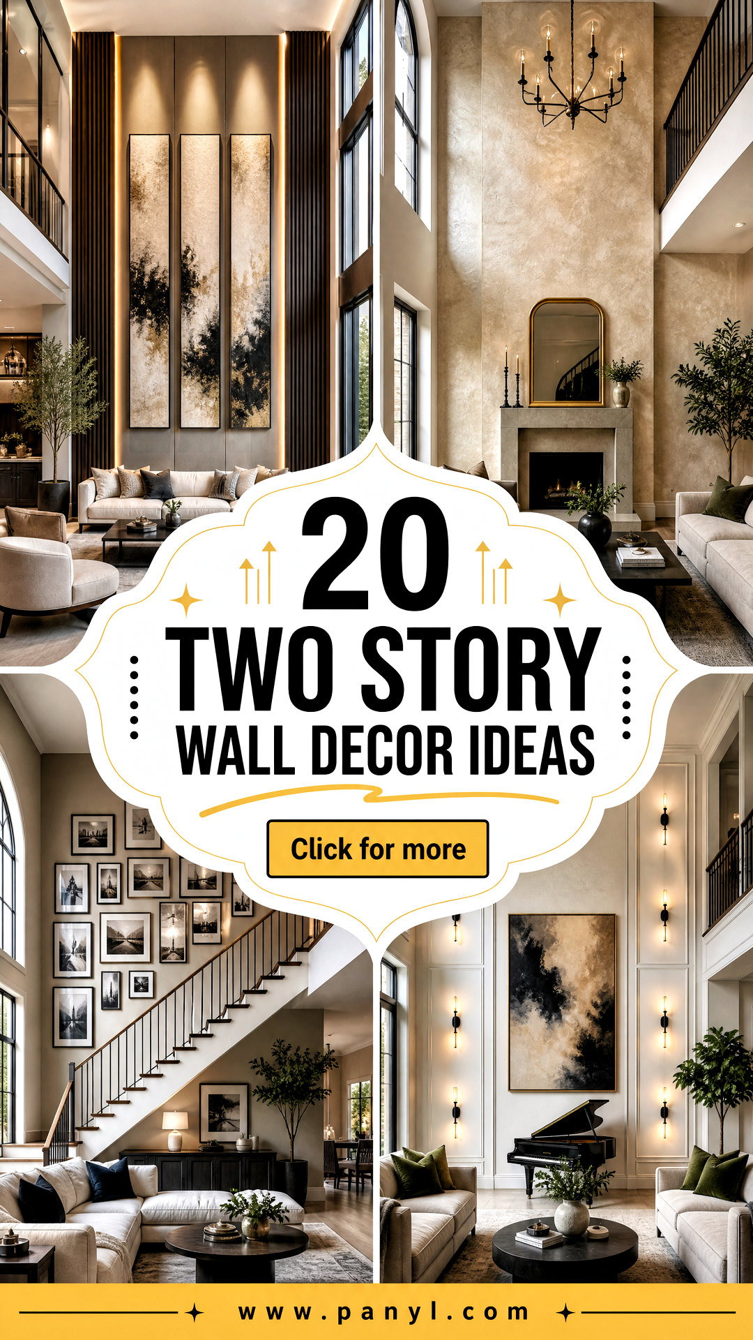 20 Two Story Wall Decor Ideas for Grand Stylish Spaces - 20 Two Story Wall Decor Ideas for Grand, Stylish Spaces