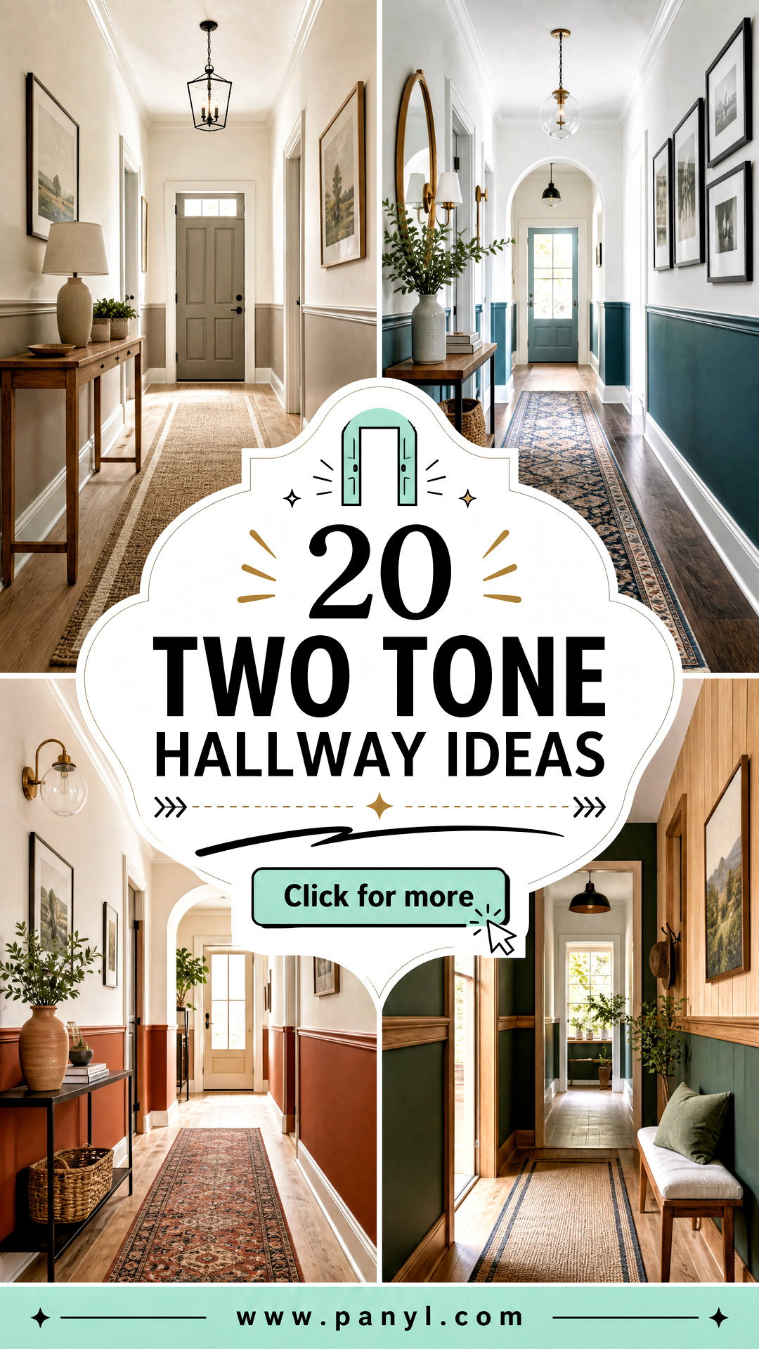 20 Two Tone Hallway Ideas for a Stylish First Impression - 20 Two Tone Hallway Ideas for a Stylish First Impression