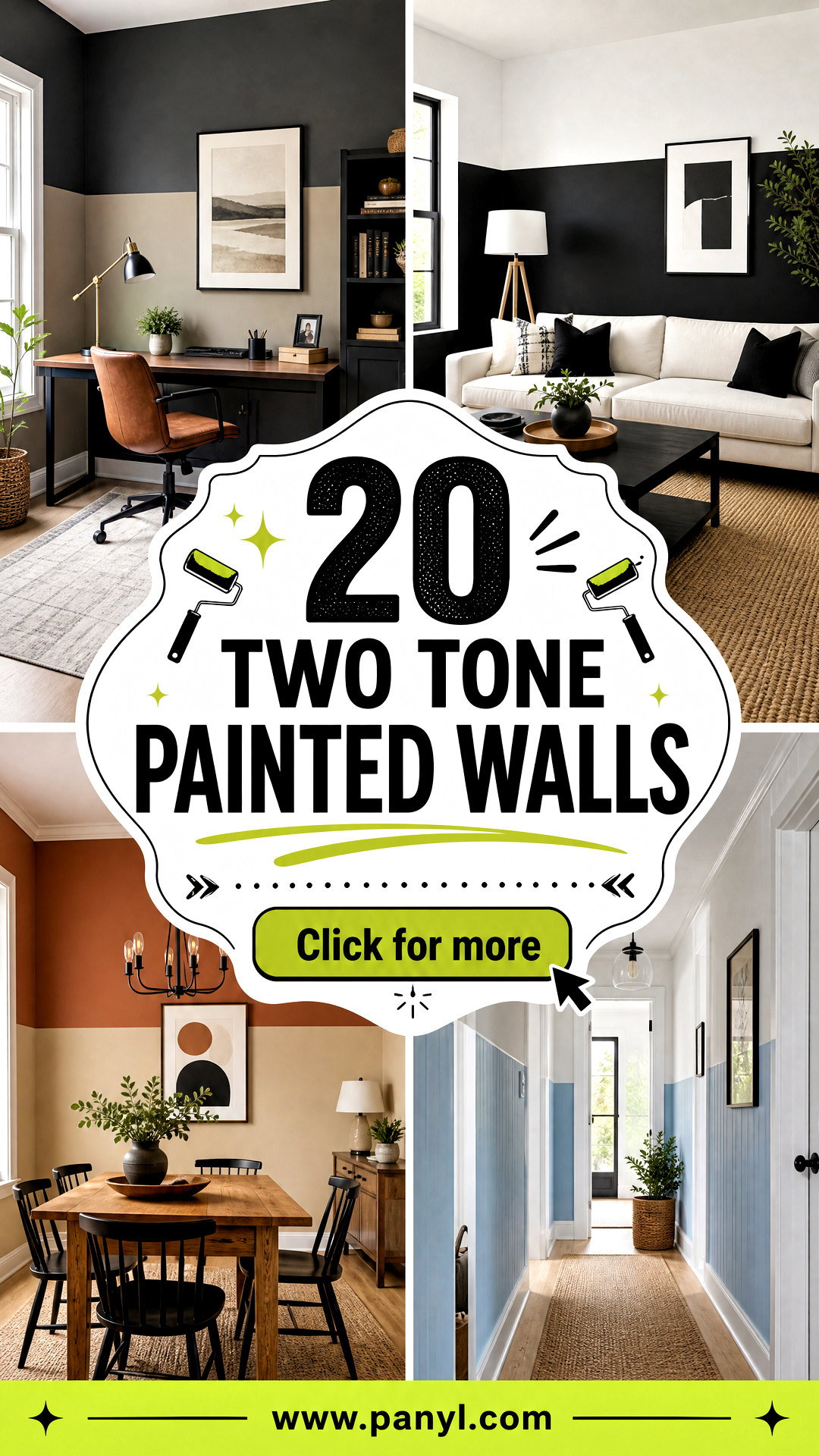 20 Two Tone Painted Walls for a Fresh High-Style Interior - 20 Two Tone Painted Walls for a Fresh, High-Style Interior