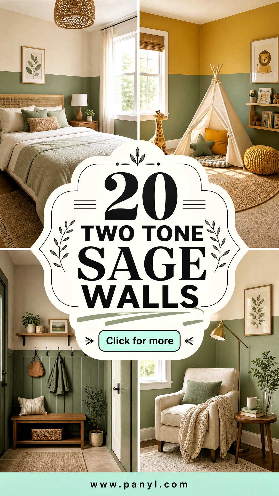 20 Two Tone Sage Walls for Calm Nature-Inspired Rooms - 20 Two Tone Sage Walls for Calm, Nature-Inspired Rooms