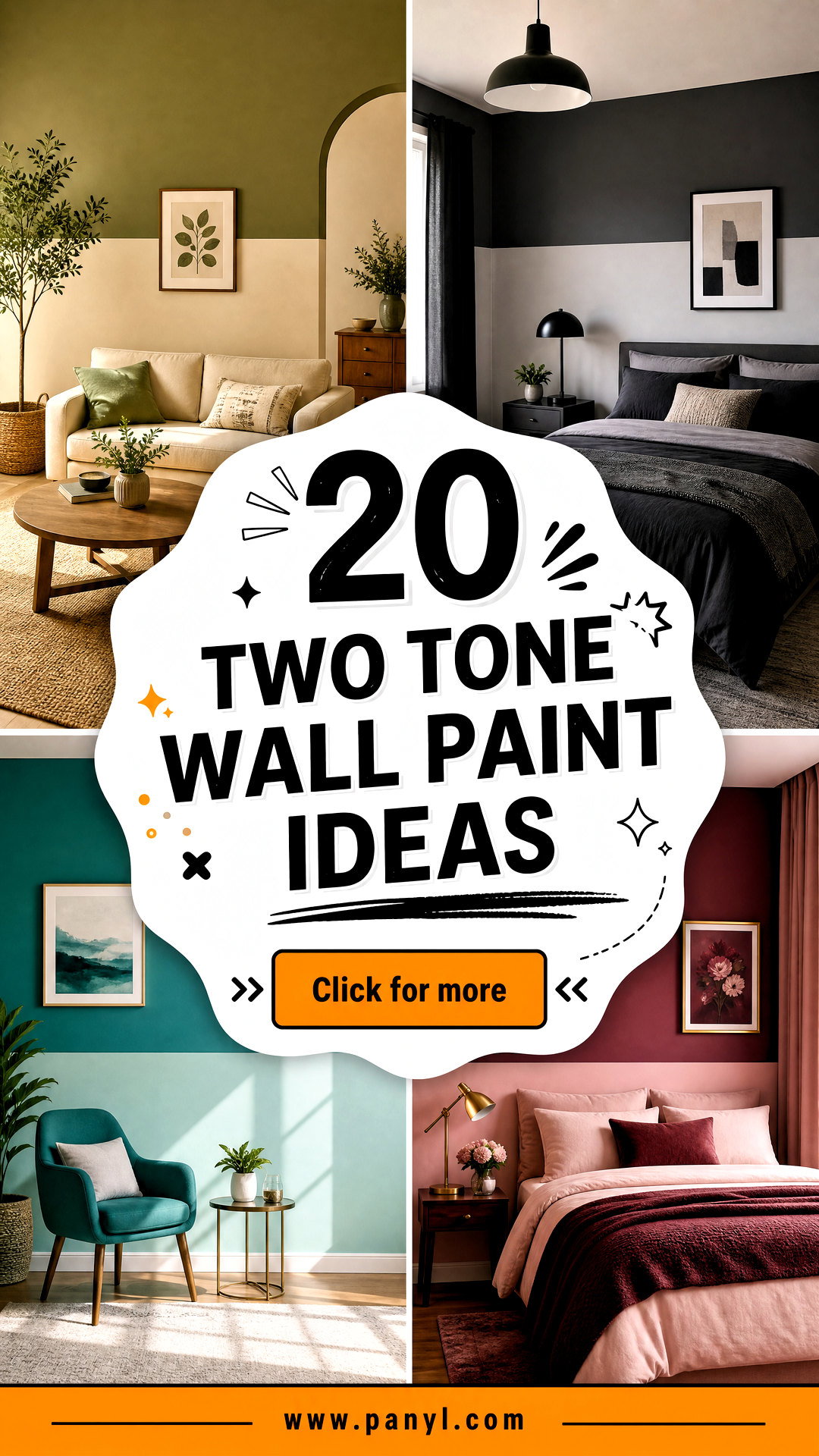 20 Two Tone Wall Paint Ideas for a Fresh New Designer Look - 20 Two Tone Wall Paint Ideas for a Fresh New Designer Look