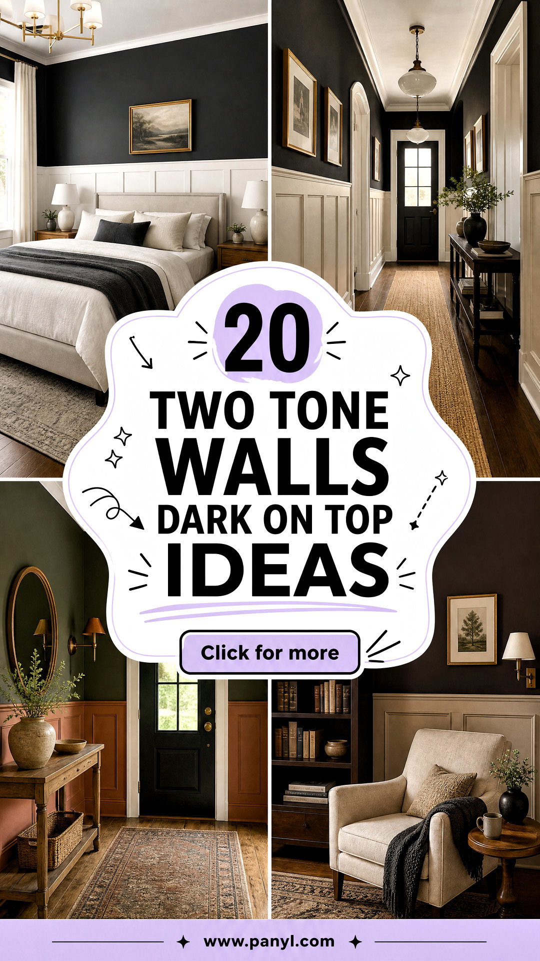 20 Two Tone Walls Dark on Top Ideas for Chic Stylish Rooms - 20 Two Tone Walls Dark on Top Ideas for Chic, Stylish Rooms