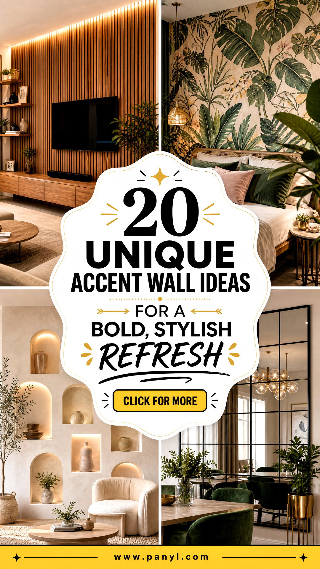 20 Unique Accent Wall Ideas for a Bold Stylish Refresh - 20 Unique Accent Wall Ideas for a Bold, Stylish Refresh