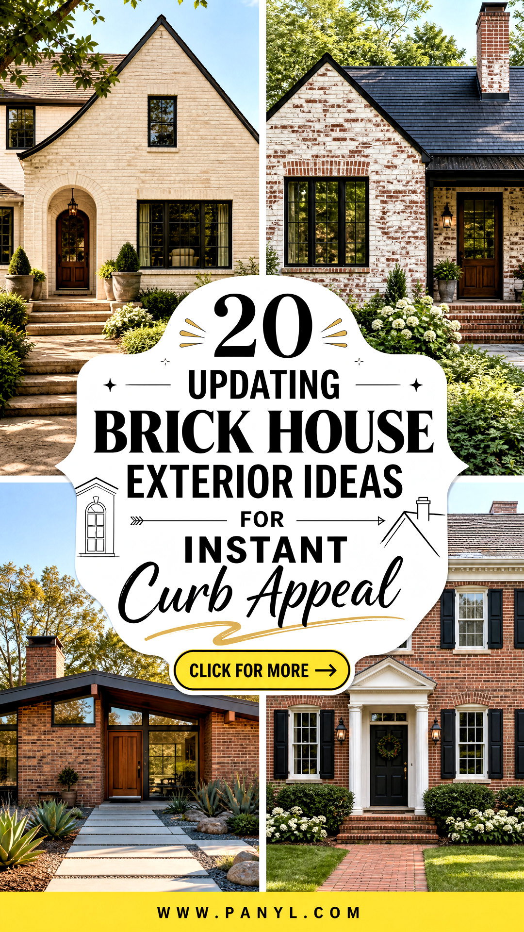 20 Updating Brick House Exterior Ideas for Instant Curb Appeal - 20 Updating Brick House Exterior Ideas for Instant Curb Appeal