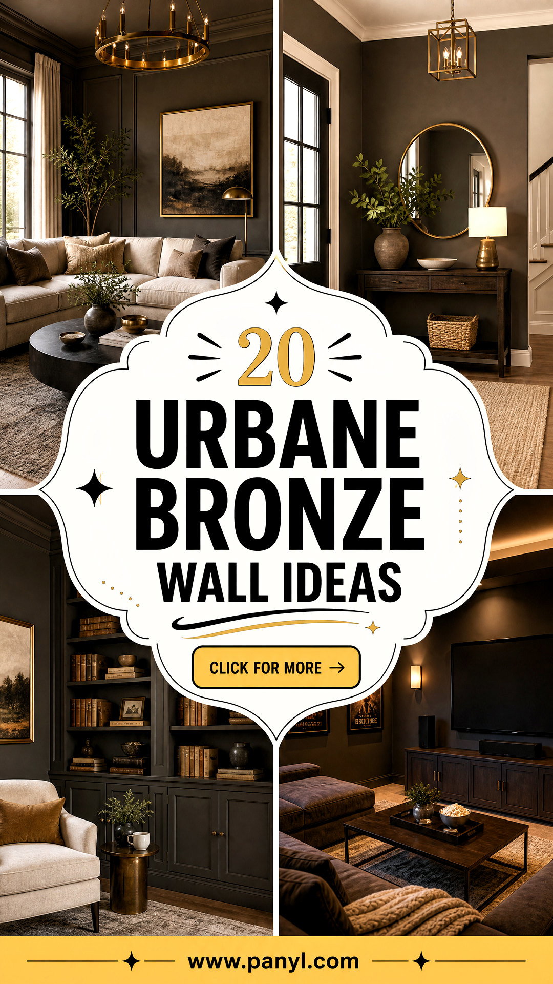 20 Urbane Bronze Wall Ideas for a Warm Sophisticated Home - 20 Urbane Bronze Wall Ideas for a Warm, Sophisticated Home