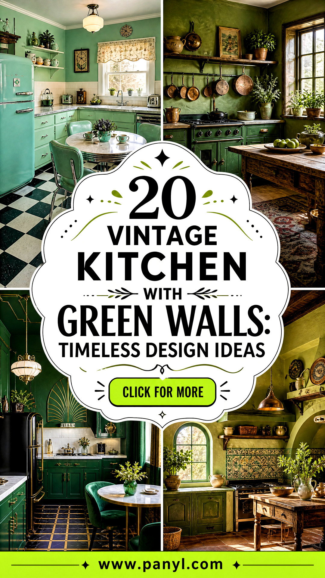 20 Vintage Kitchen With Green Walls Timeless Design Ideas - 20 Vintage Kitchen With Green Walls: Timeless Design Ideas
