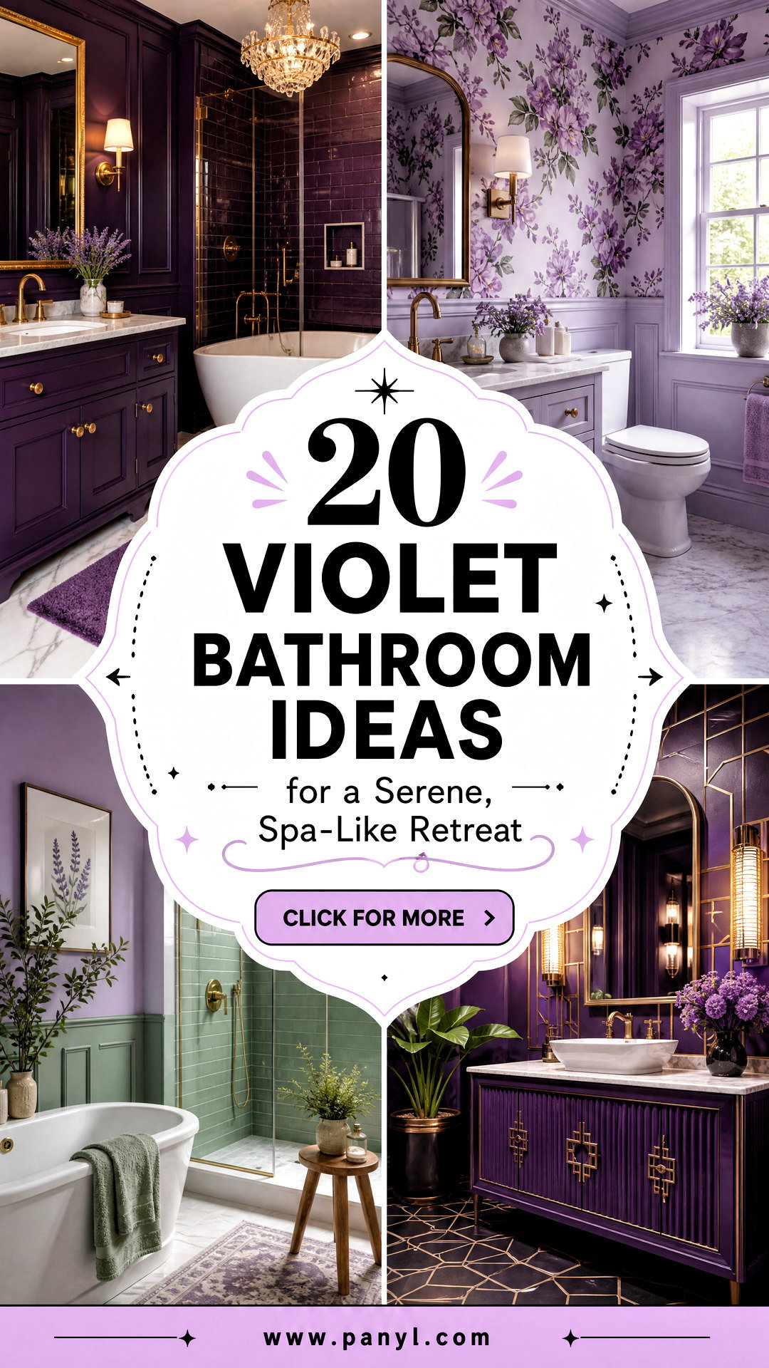 20 Violet Bathroom Ideas for a Serene Spa-Like Retreat - 20 Violet Bathroom Ideas for a Serene, Spa-Like Retreat