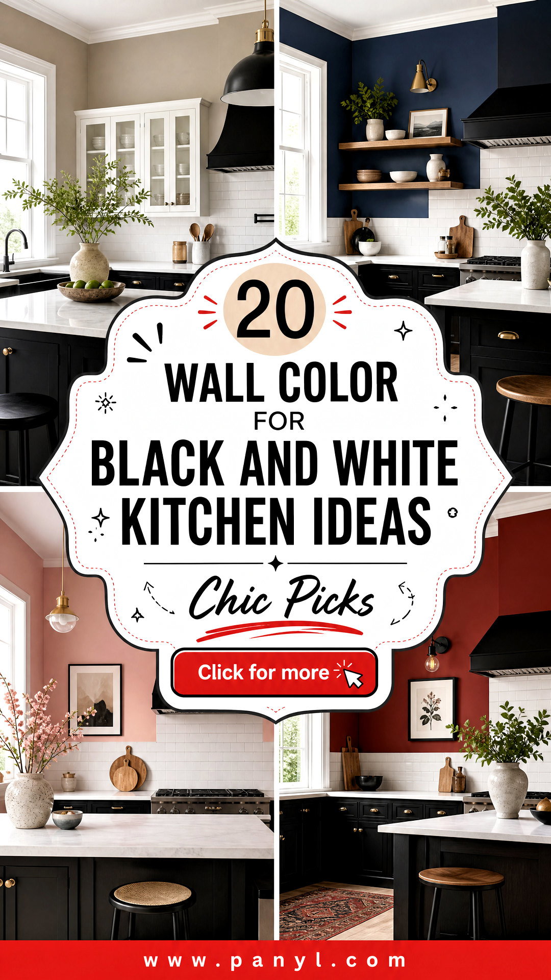 20 Wall Color For Black And White Kitchen Ideas Chic Picks - 20 Wall Color For Black And White Kitchen Ideas: Chic Picks
